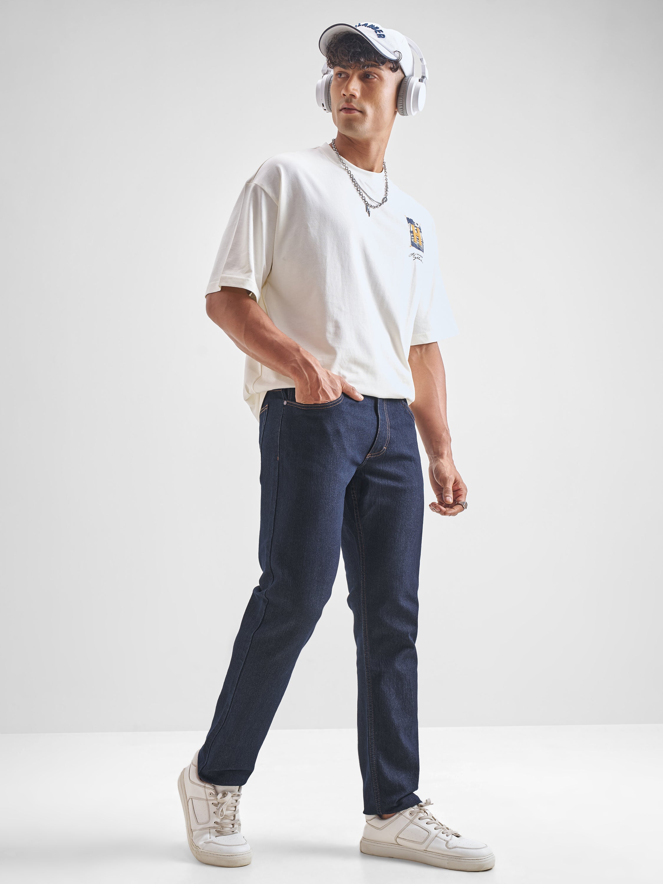 Highlander Men Blue Slim Fit Stretchable Jeans - Blue - Image 2