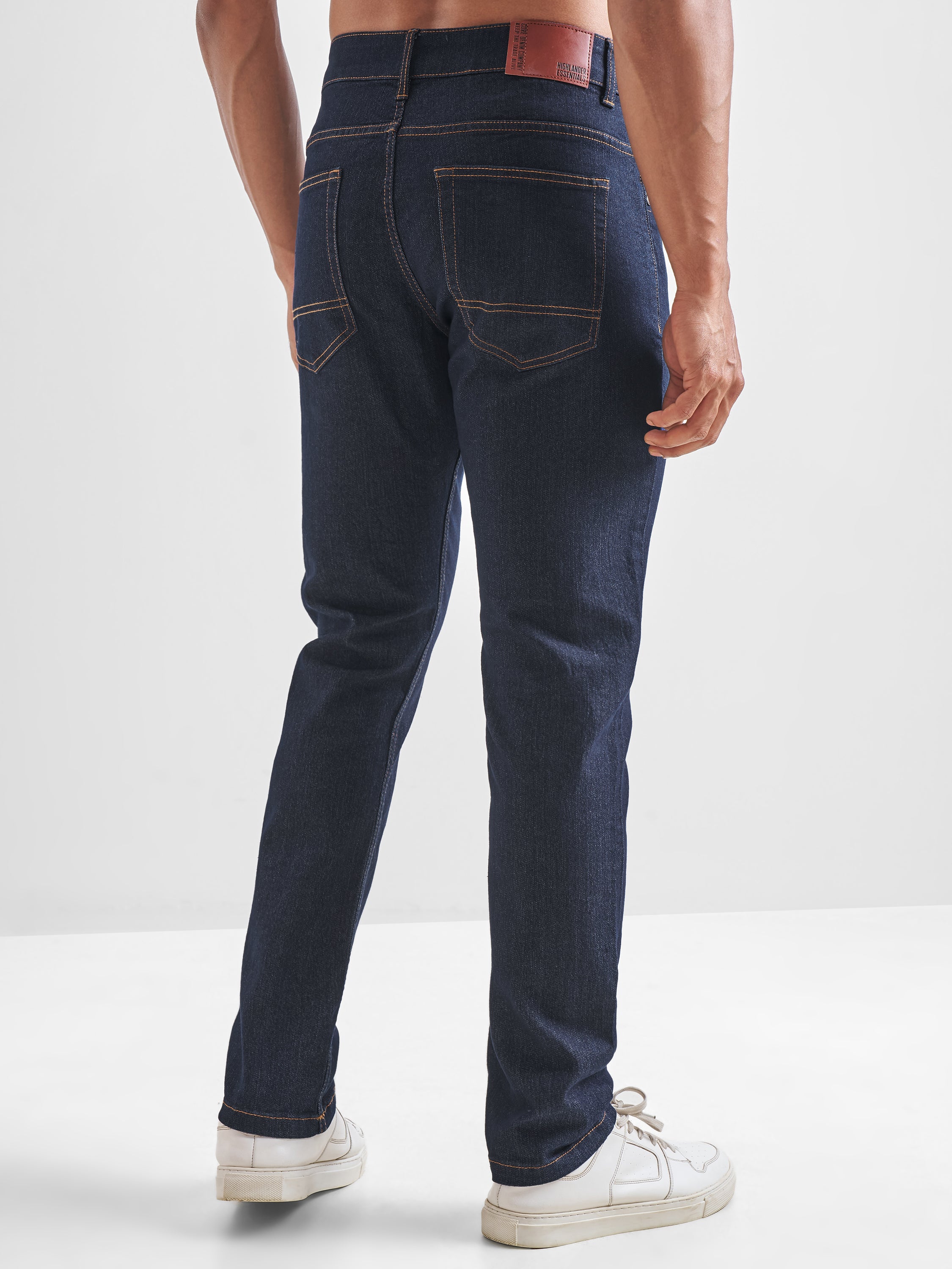 Highlander Men Blue Slim Fit Stretchable Jeans - Blue - Image 3