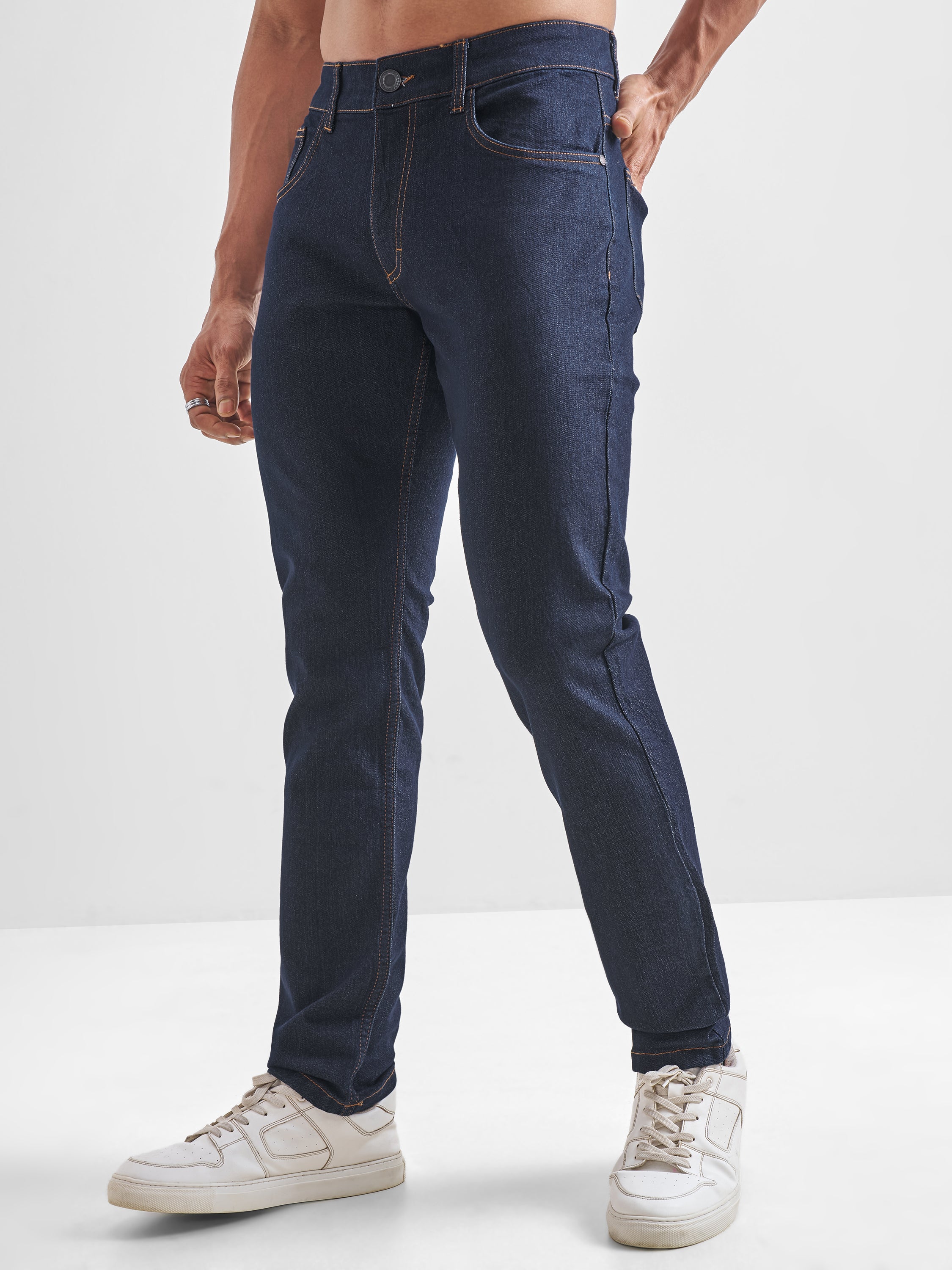 Highlander Men Blue Slim Fit Stretchable Jeans - Blue - Image 4