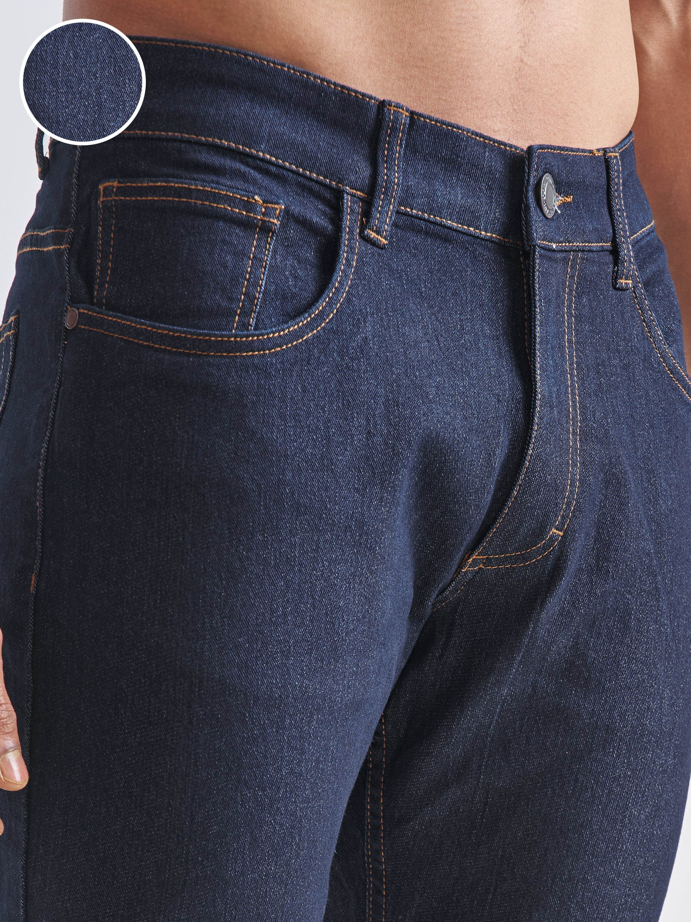 Highlander Men Blue Slim Fit Stretchable Jeans - Blue - Image 5