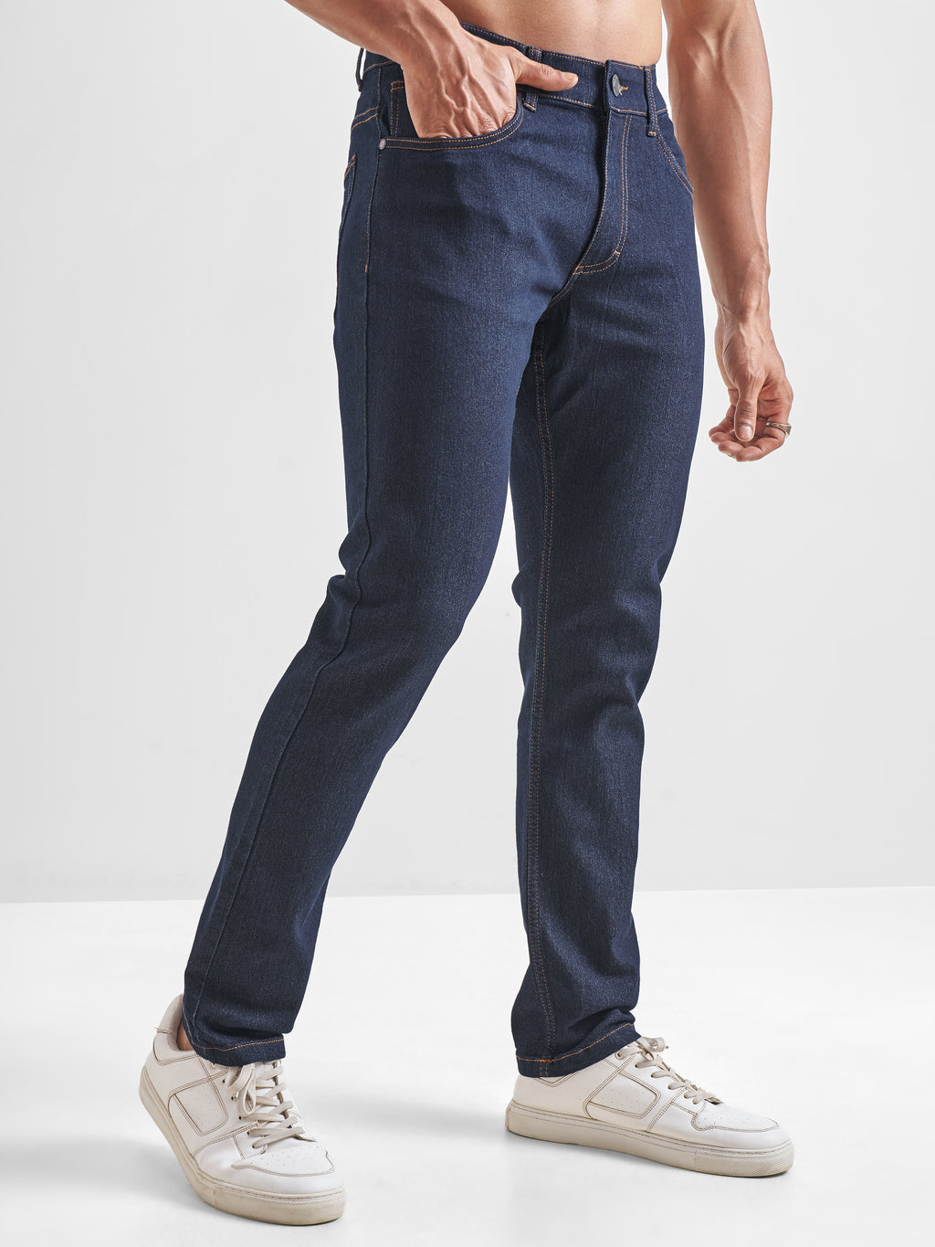 Highlander Men Blue Slim Fit Stretchable Jeans - Blue - Image 6