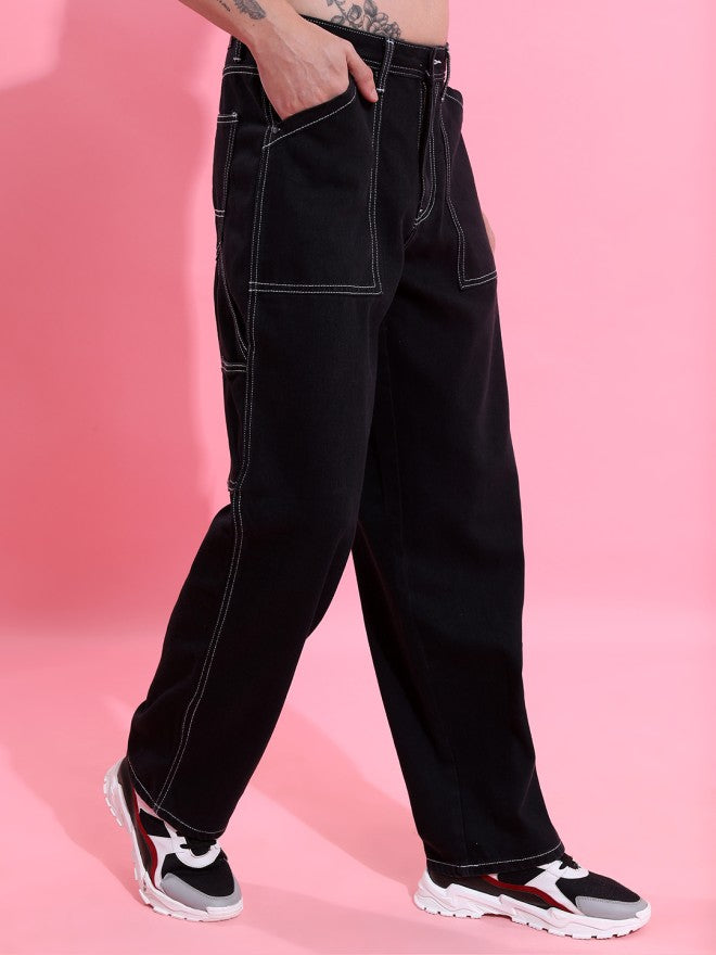 Highlander Men Black Straight Fit Jeans - Black - Image 6