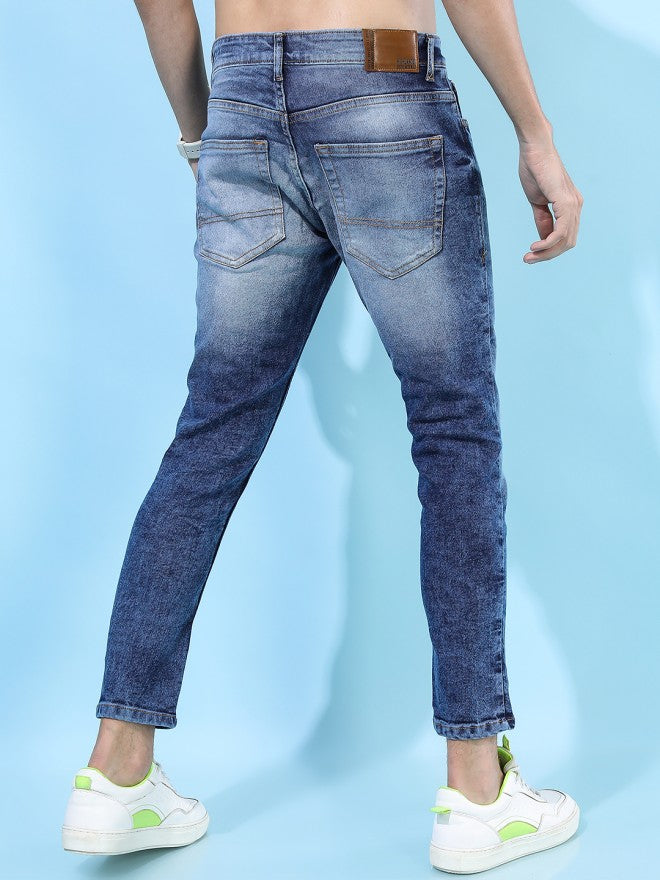 Highlander Men Blue Tapered Fit Stretchable Jeans - Blue - Image 3