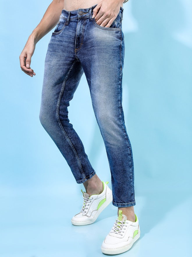Highlander Men Blue Tapered Fit Stretchable Jeans - Blue - Image 6
