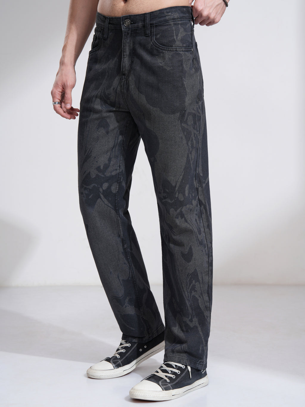 Highlander Men Grey Relaxed Fit Stretchable Jeans - Grey - Image 4