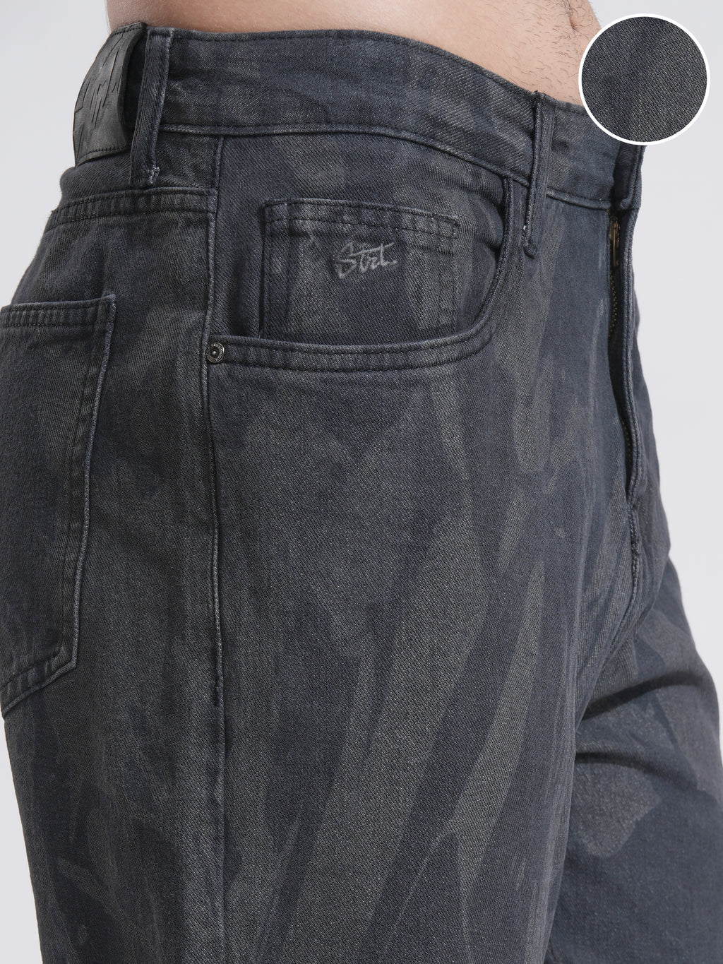 Highlander Men Grey Relaxed Fit Stretchable Jeans - Grey - Image 5