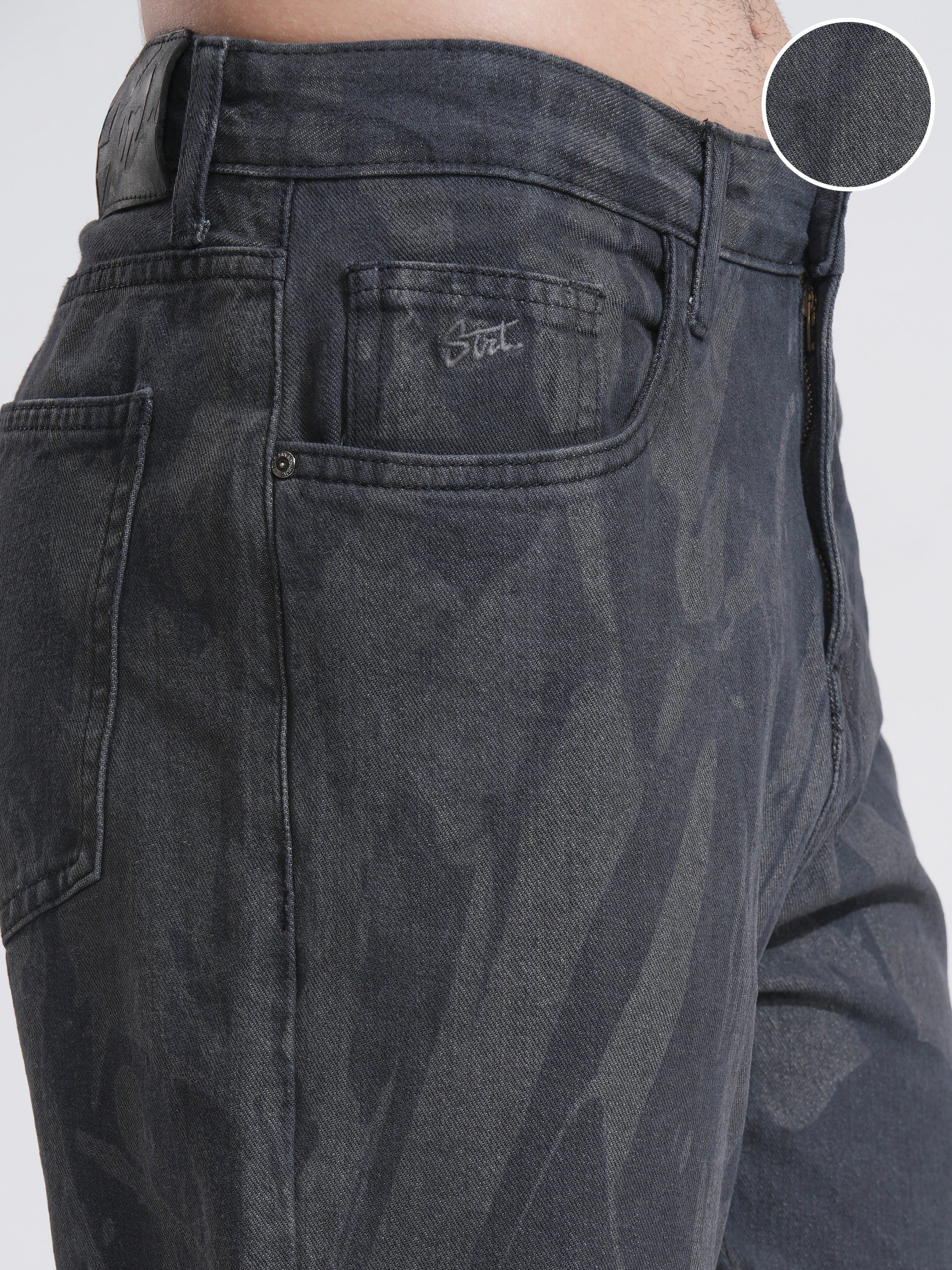 Highlander Men Grey Relaxed Fit Stretchable Jeans - Grey - Image 5