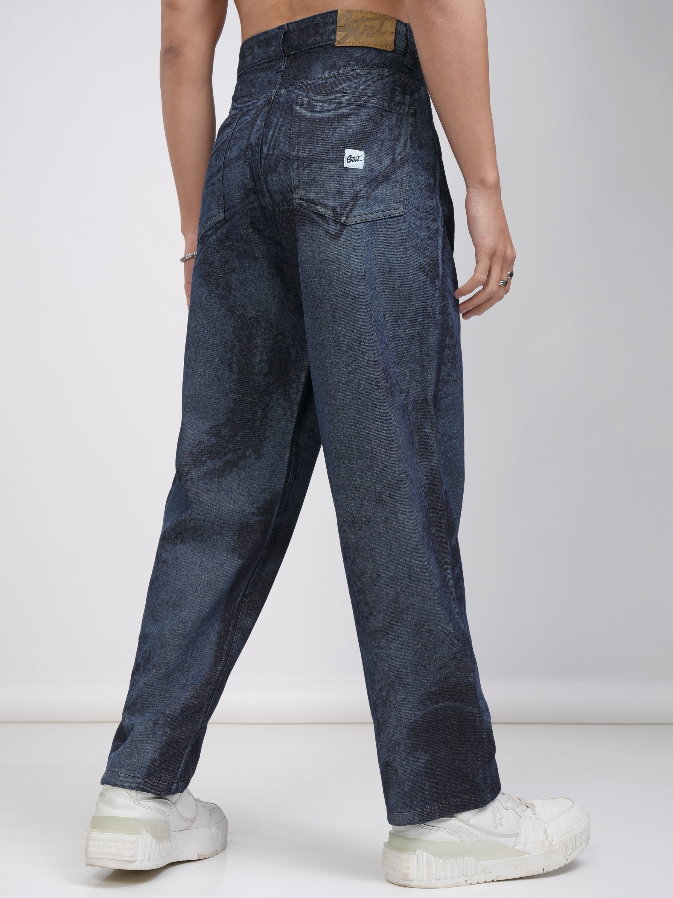Highlander Men Blue Straight Fit Stretchable Jeans - Blue - Image 3