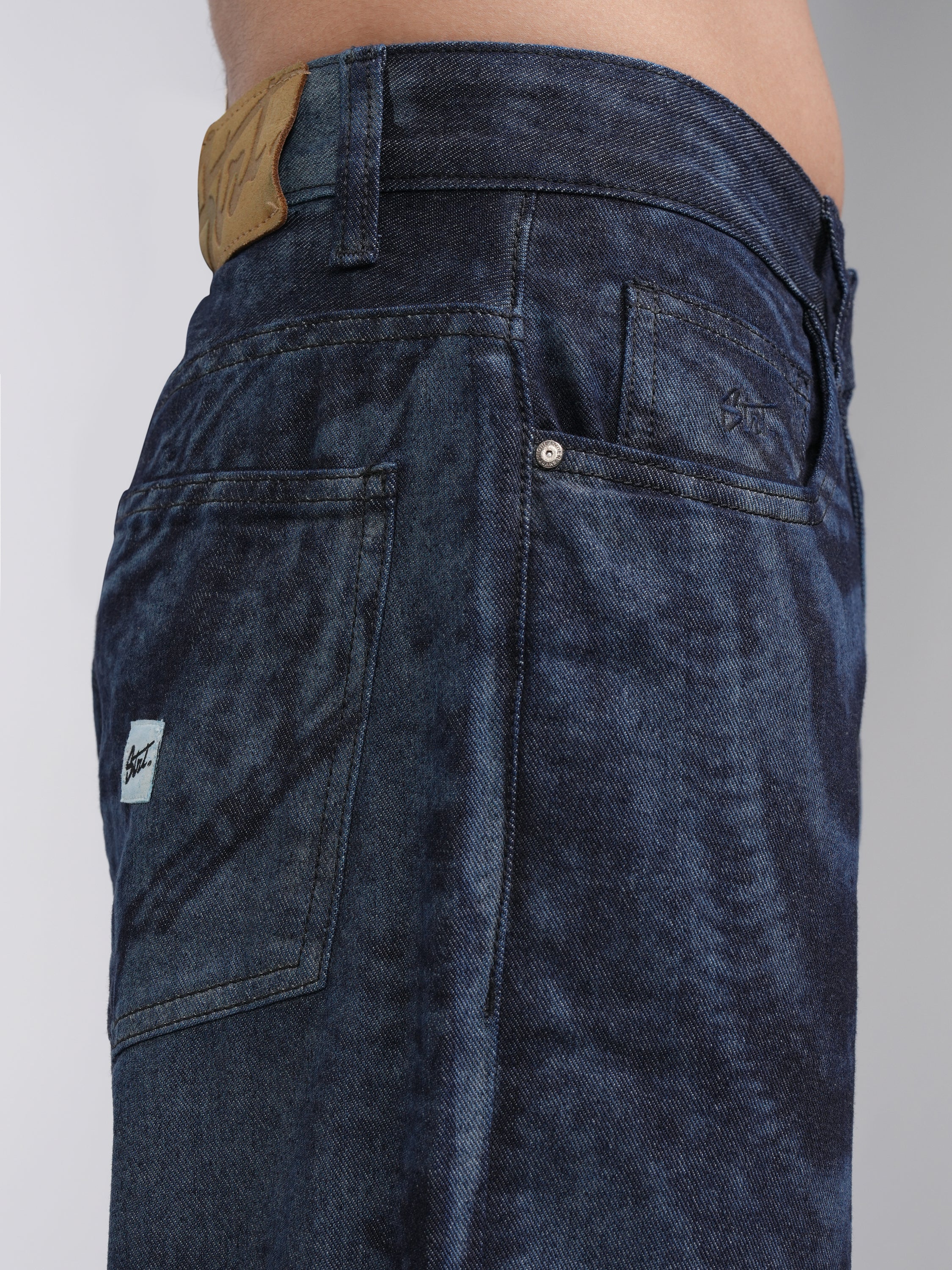 Highlander Men Blue Straight Fit Stretchable Jeans - Blue - Image 7
