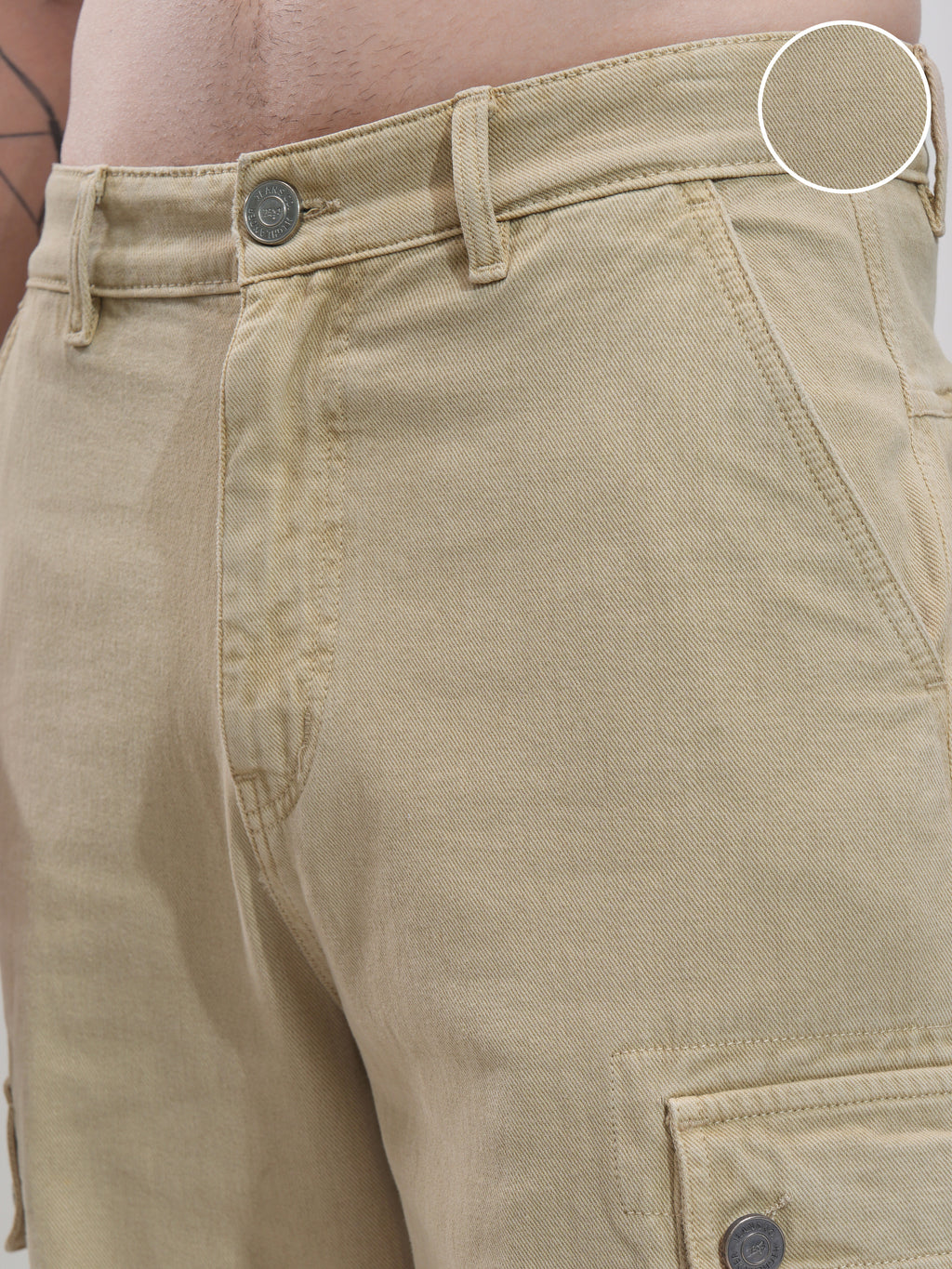 Highlander Men Khaki Straight Fit Stretchable Jeans - Khaki - Image 5