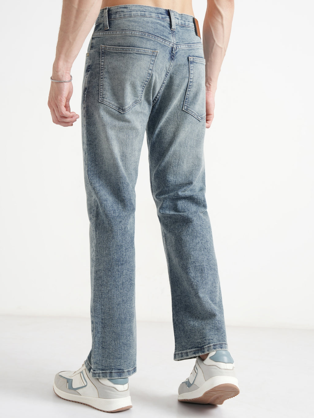 Highlander Men Blue Bootcut Stretchable Jeans - Blue - Image 3