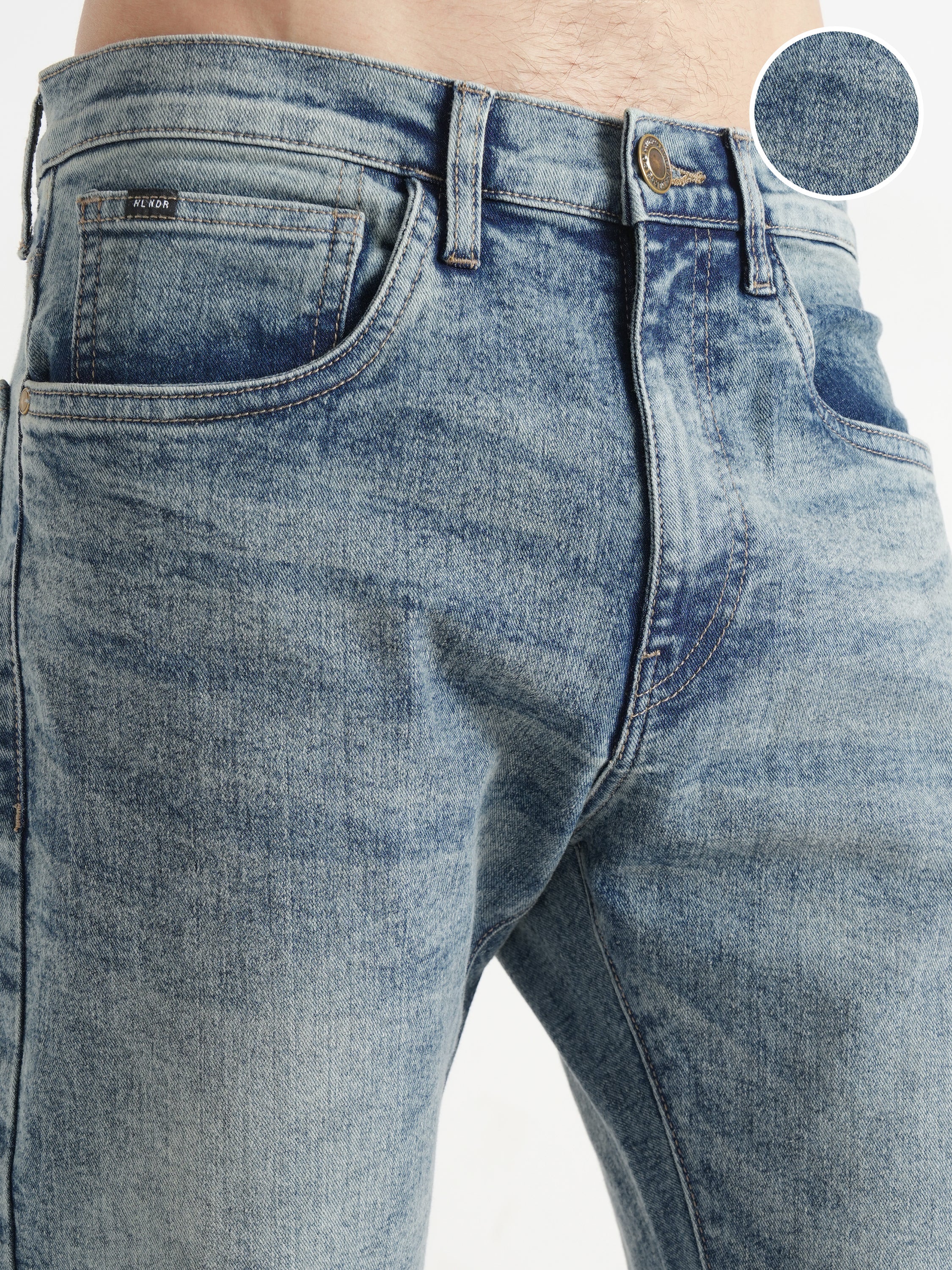 Highlander Men Blue Bootcut Stretchable Jeans - Blue - Image 5