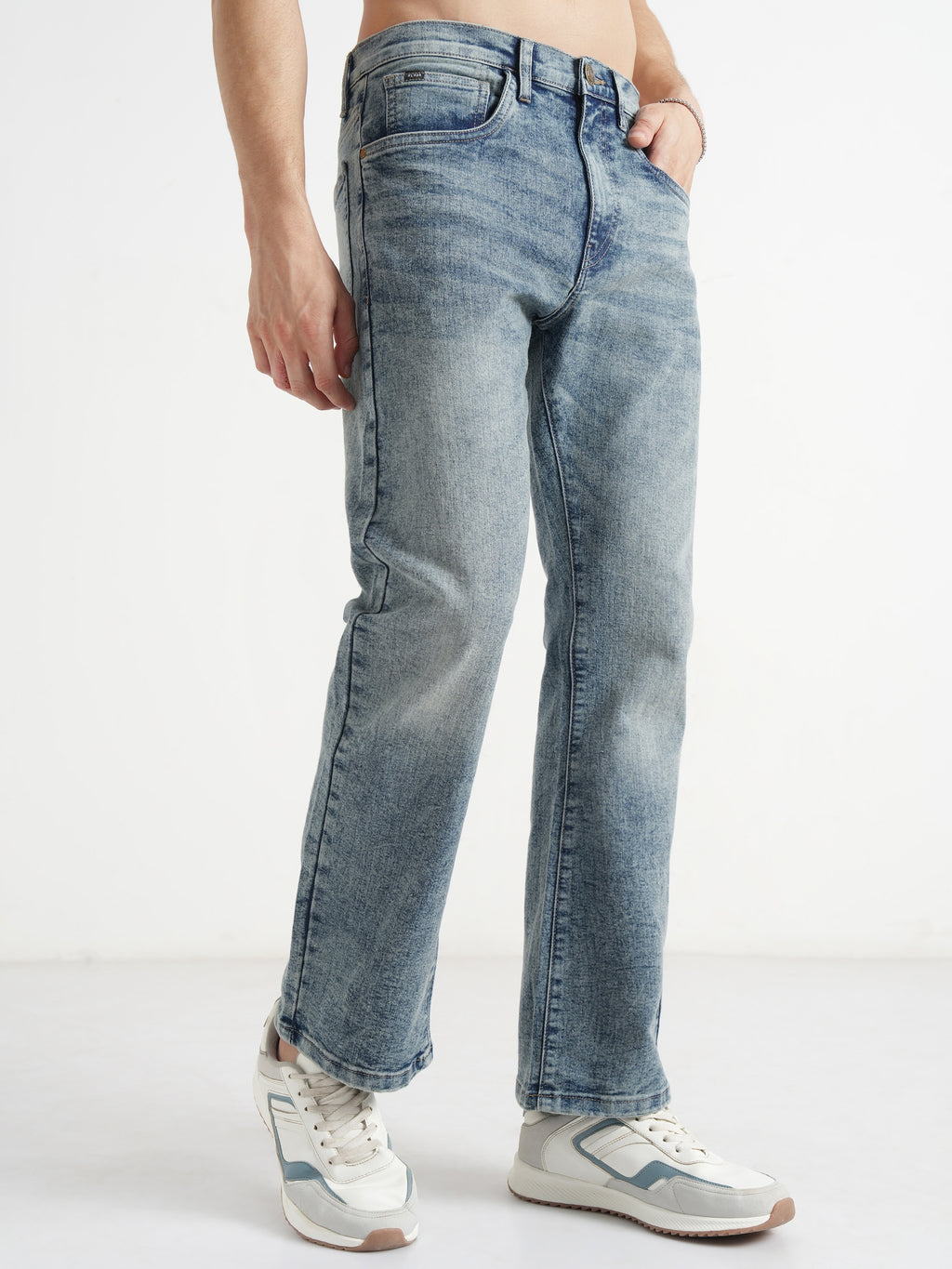 Highlander Men Blue Bootcut Stretchable Jeans - Blue - Image 6