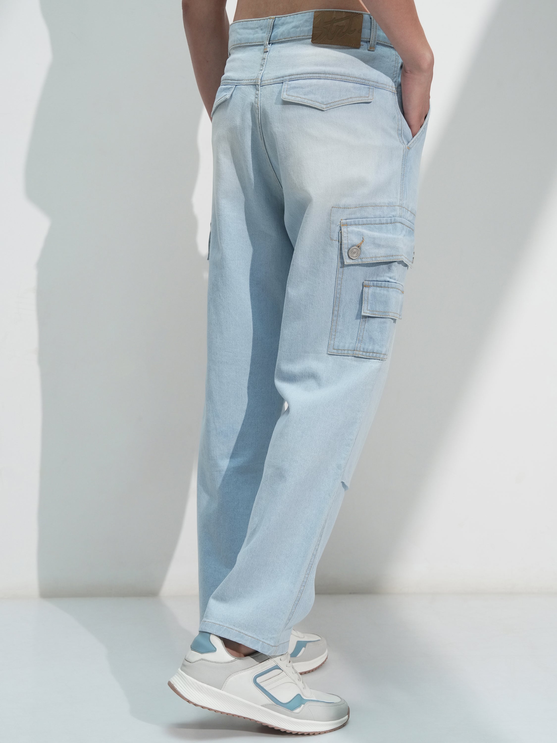Highlander Men Blue Straight Fit Stretchable Jeans - Blue - Image 3