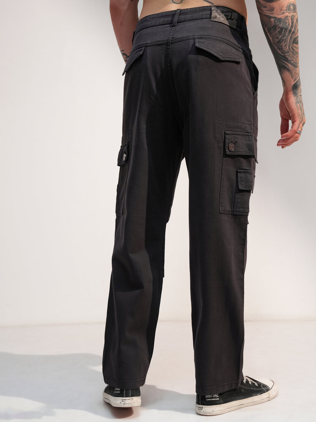 Highlander Men Grey Baggy Stretchable Jeans - Grey - Image 3