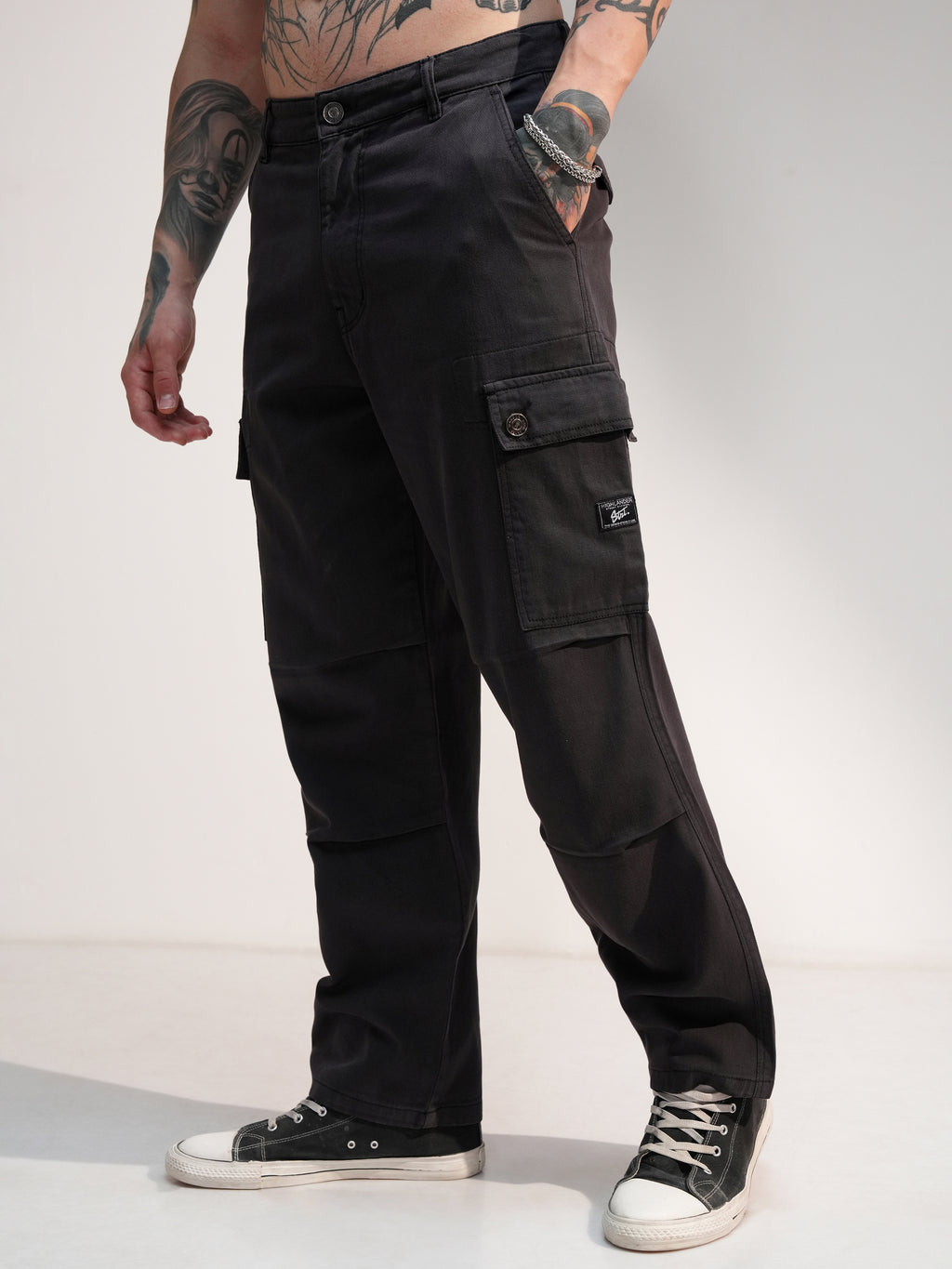 Highlander Men Grey Baggy Stretchable Jeans - Grey - Image 4