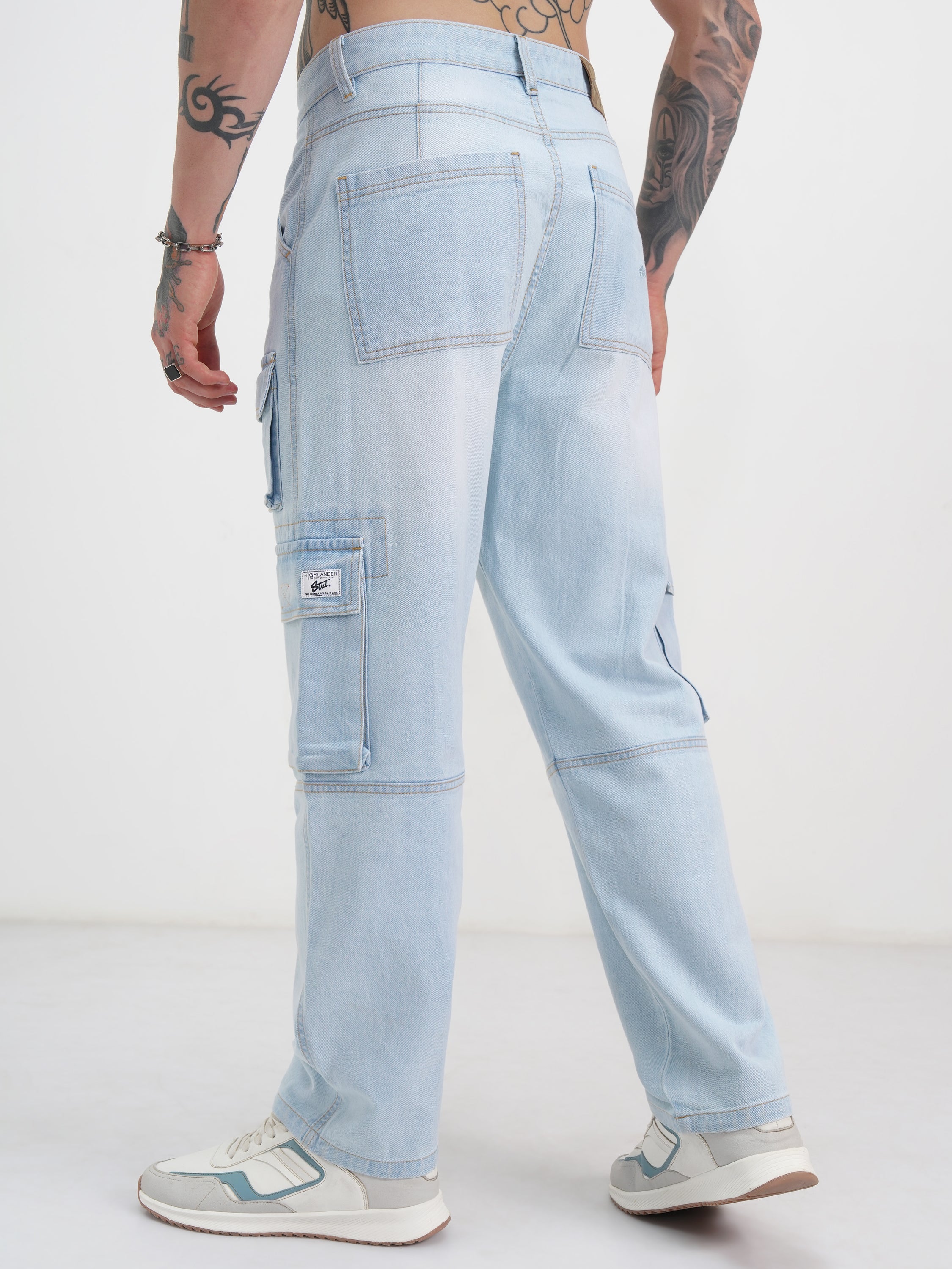 Highlander Men Blue Straight Fit Jeans - Blue - Image 3