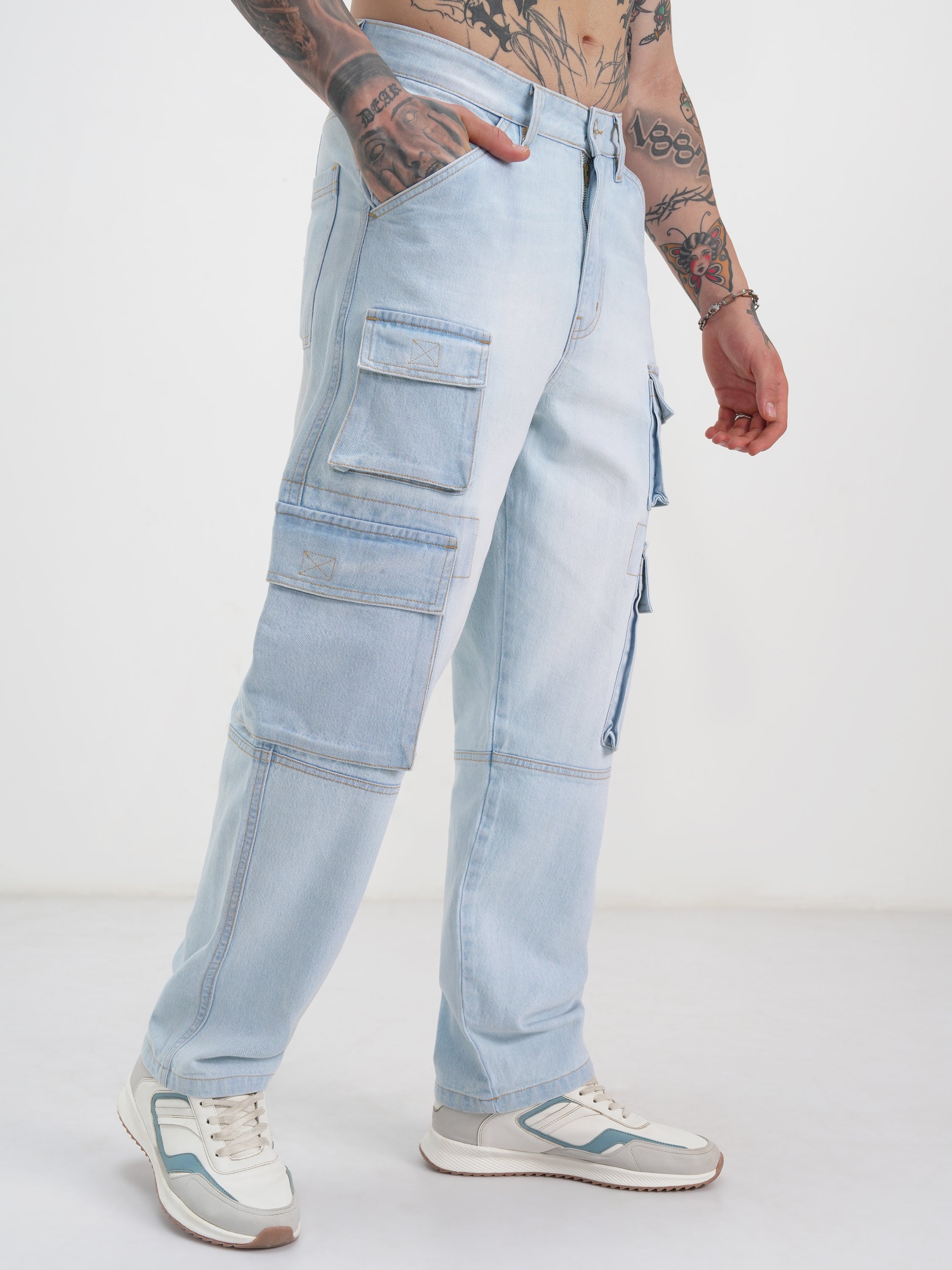 Highlander Men Blue Straight Fit Jeans - Blue - Image 6