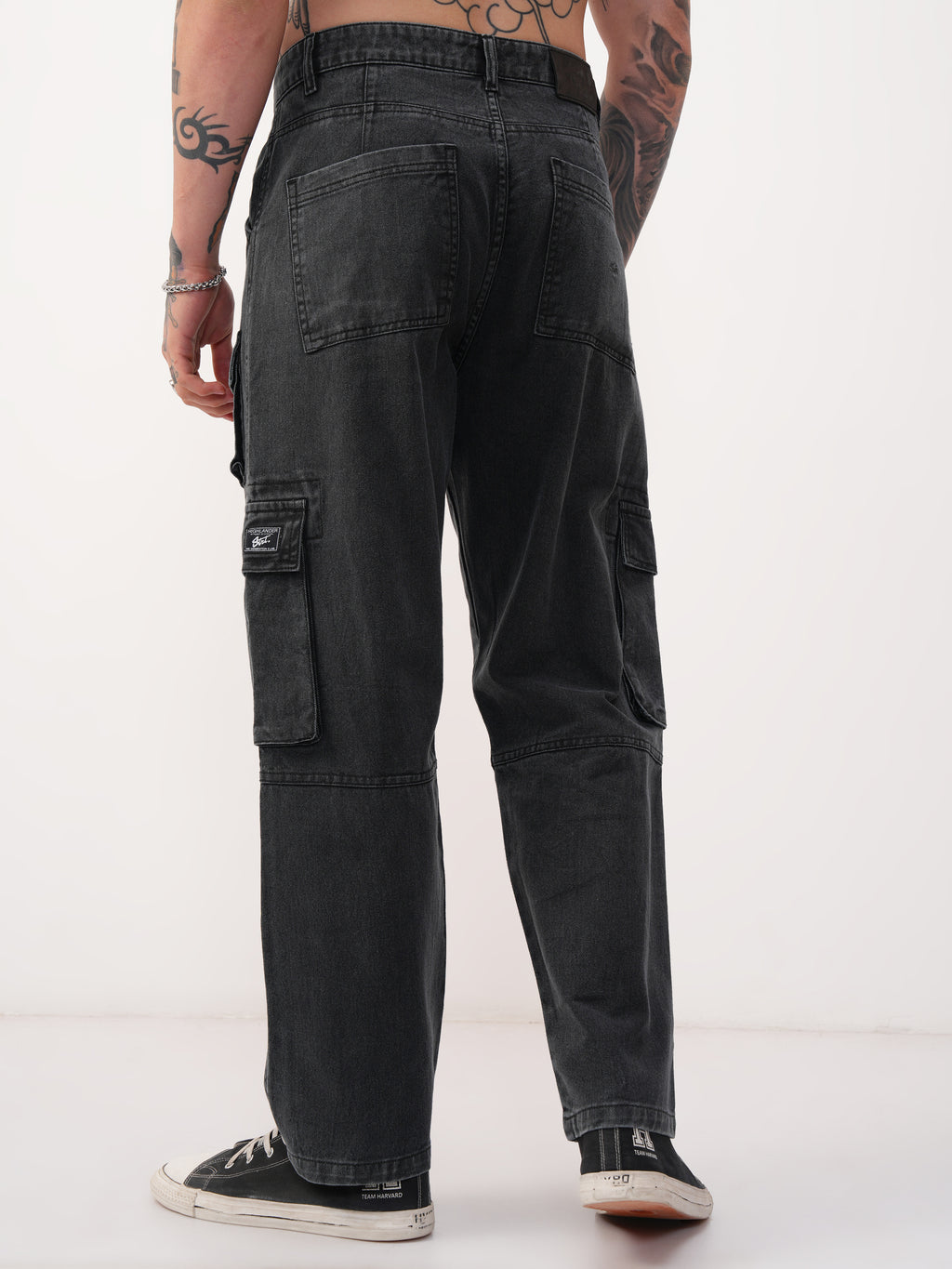 Highlander Men Grey Baggy Stretchable Jeans - Grey - Image 3