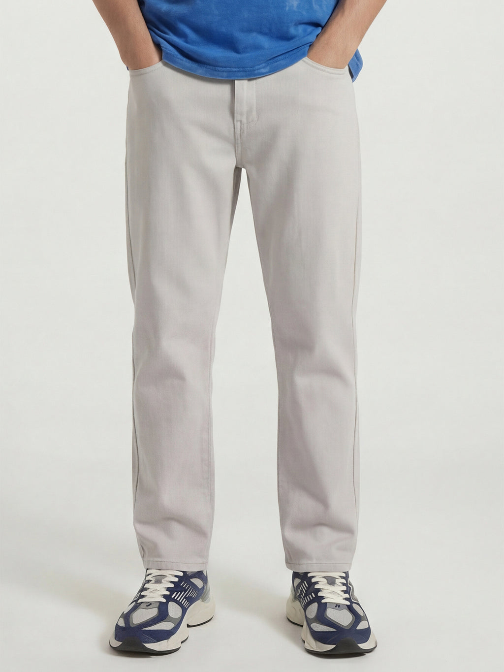 Highlander Men Grey Straight Fit Stretchable Jeans - Grey - Image 1