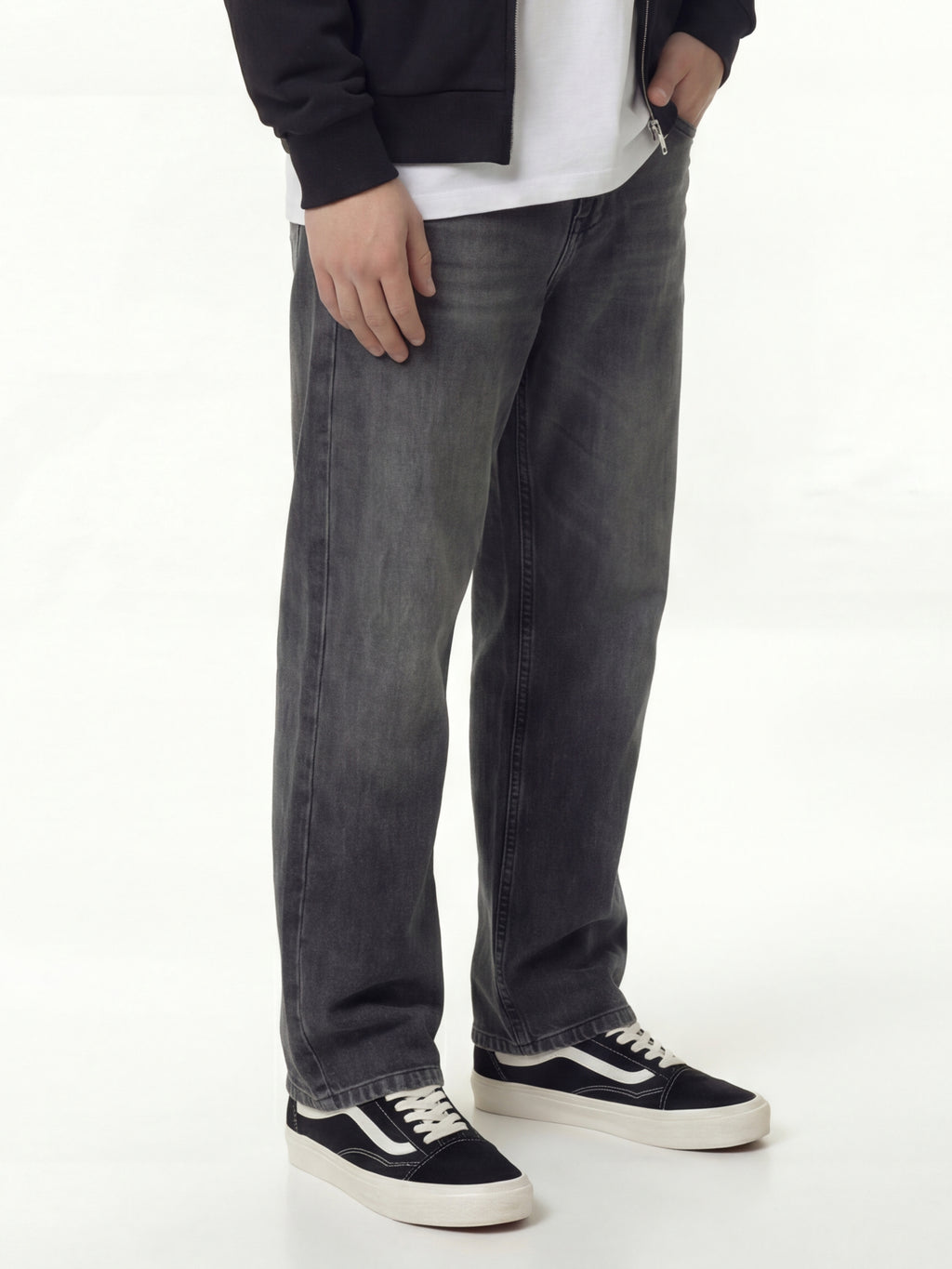 Highlander Men Grey Straight Fit Stretchable Jeans - Grey - Image 6