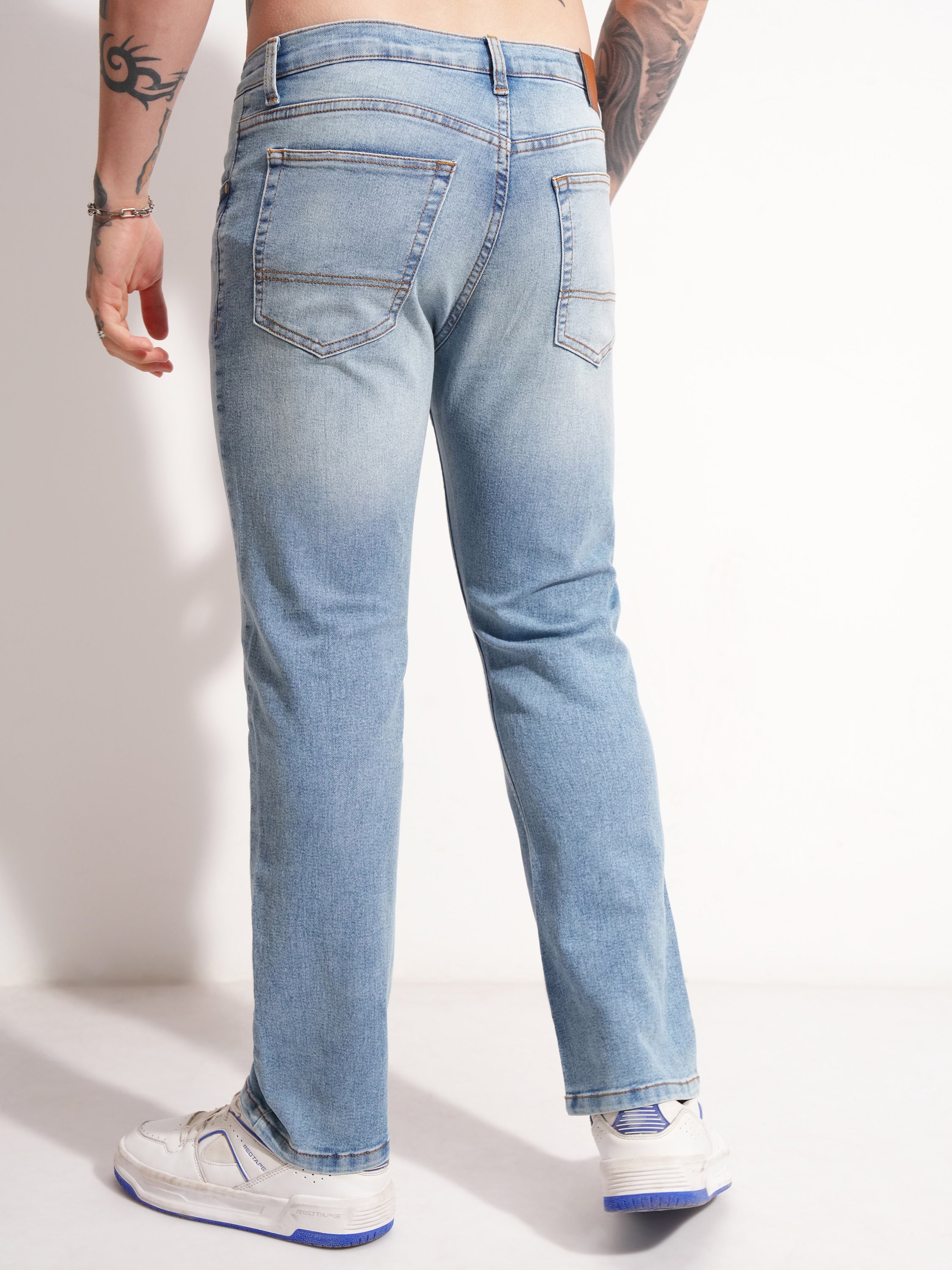 Highlander Men Blue Bootcut Stretchable Jeans - Blue - Image 3