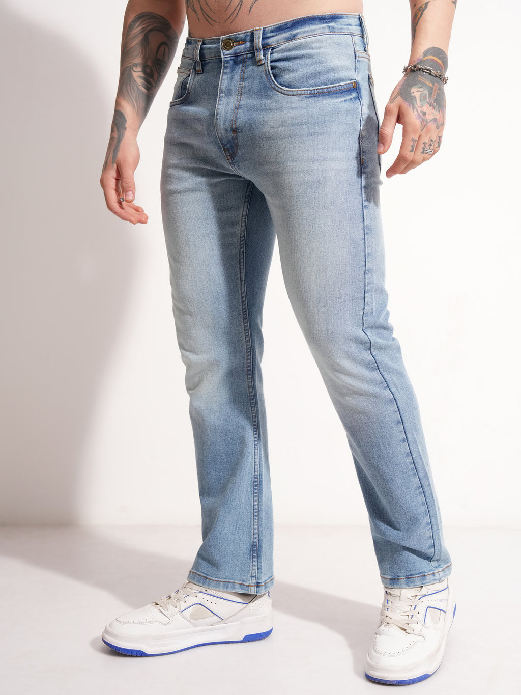 Highlander Men Blue Bootcut Stretchable Jeans - Blue - Image 4