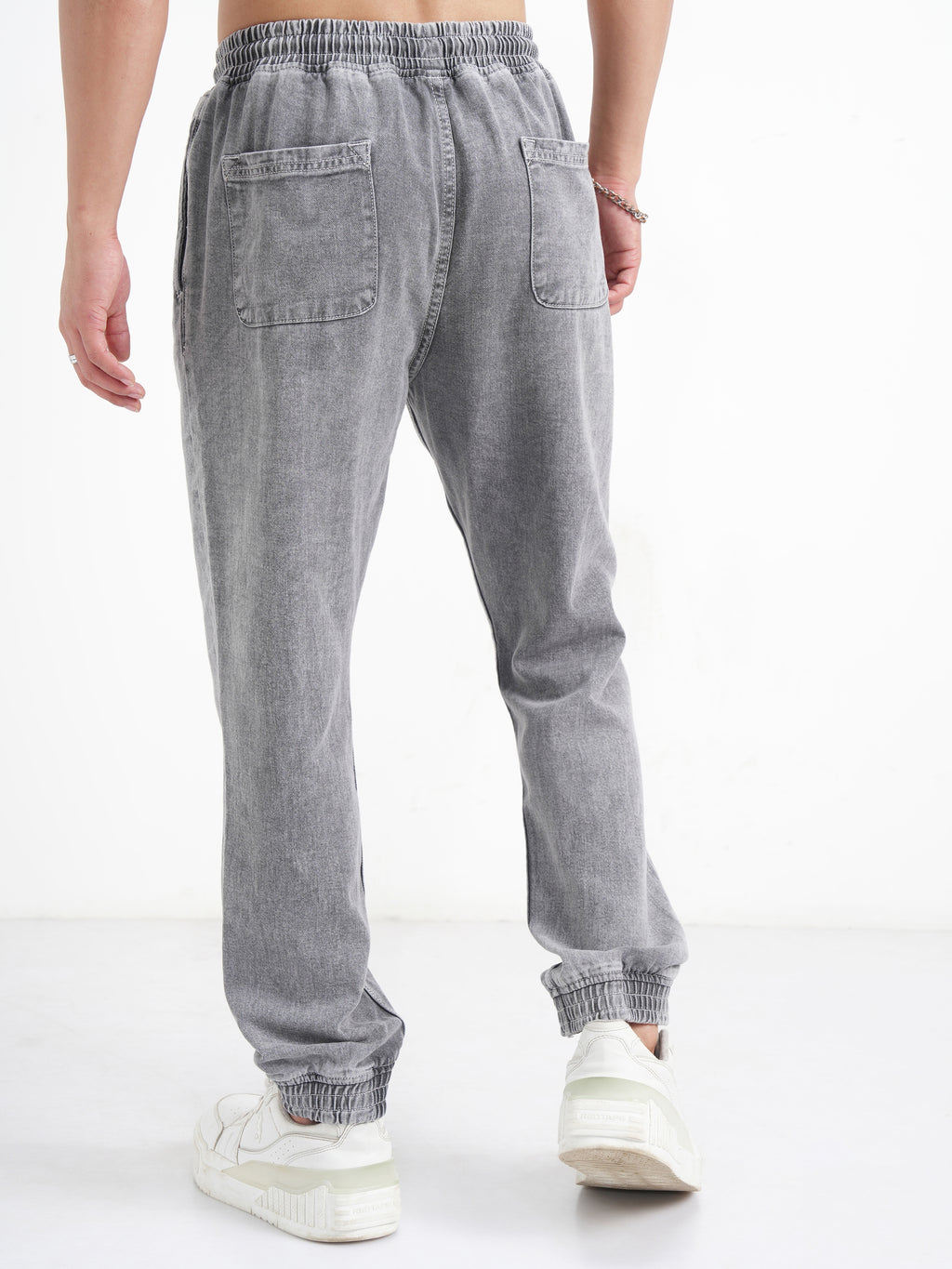 Highlander Men Grey Jogger Jeans - Grey - Image 3