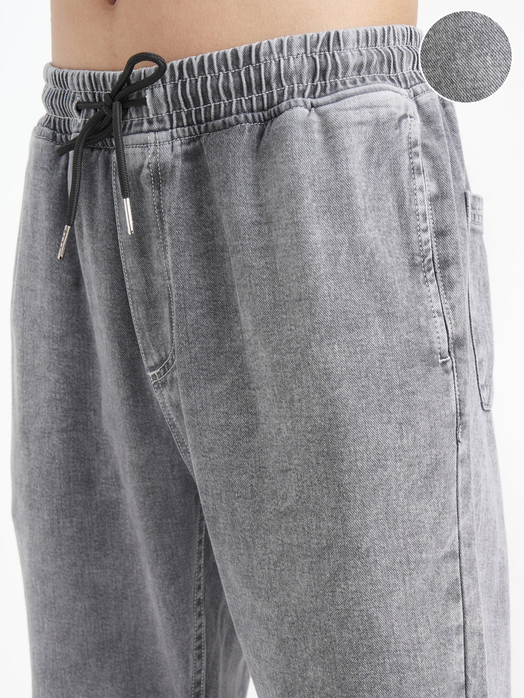Highlander Men Grey Jogger Jeans - Grey - Image 5