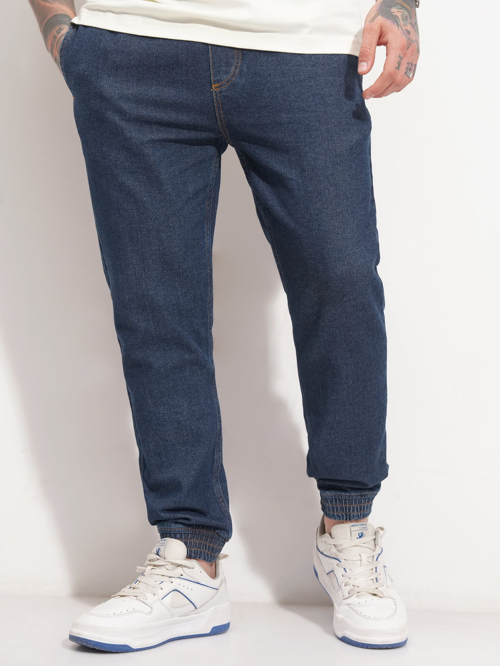 Highlander Men Blue Jogger Jeans - Blue - Image 1