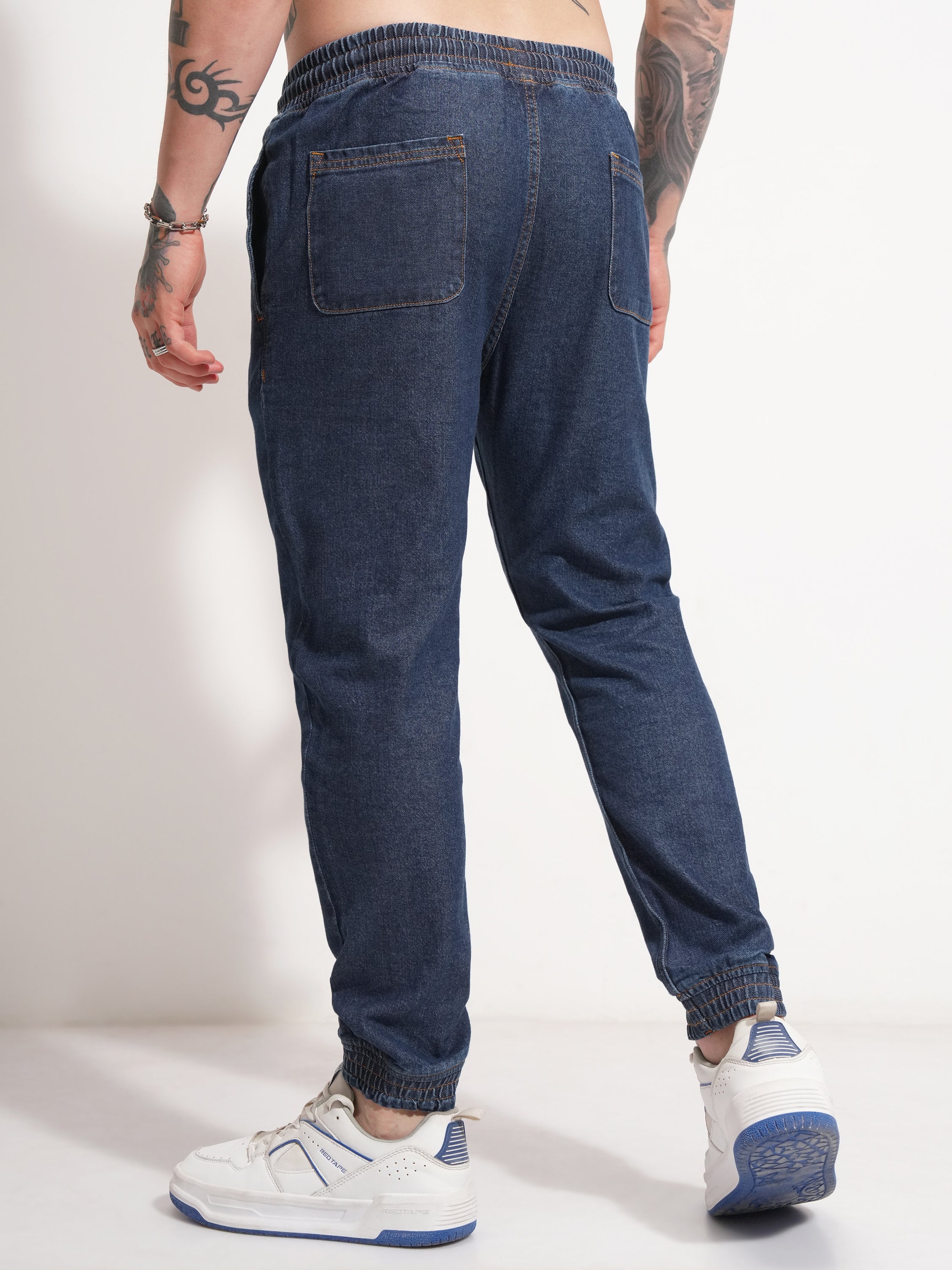Highlander Men Blue Jogger Jeans - Blue - Image 3
