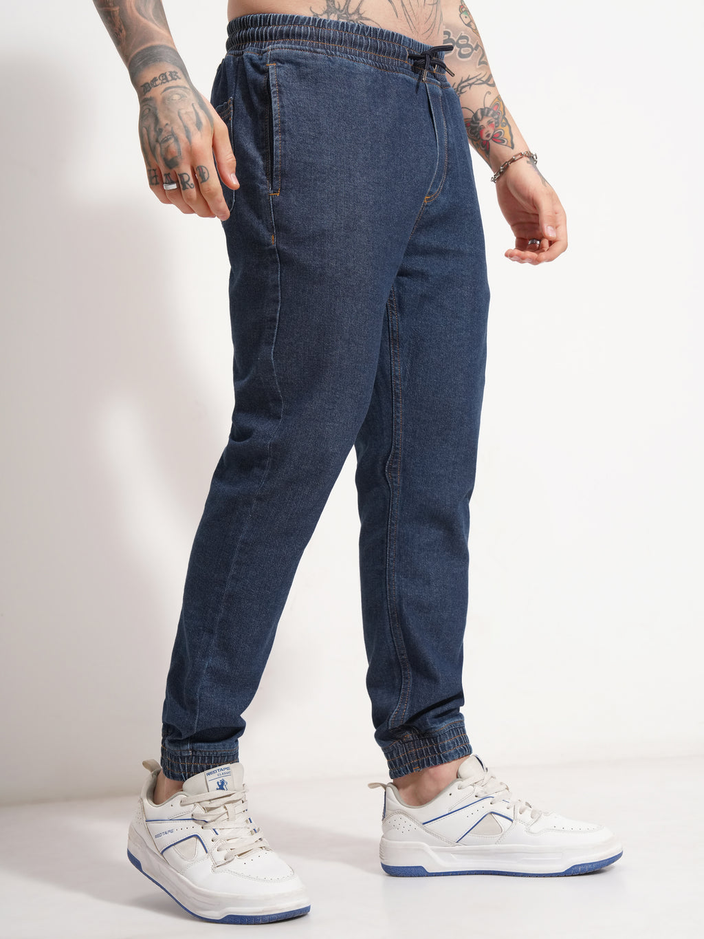 Highlander Men Blue Jogger Jeans - Blue - Image 6