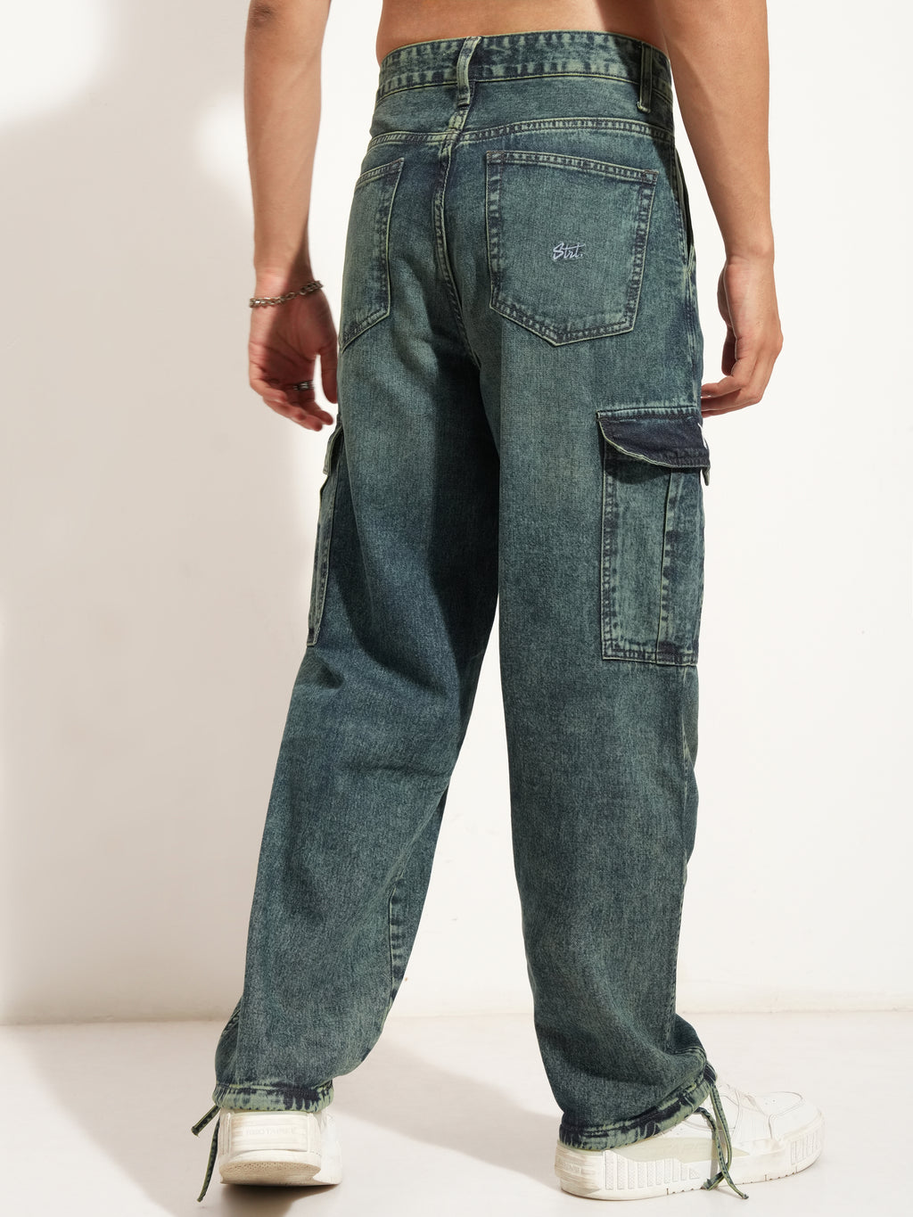Highlander Men Blue Baggy Stretchable Jeans - Blue - Image 3