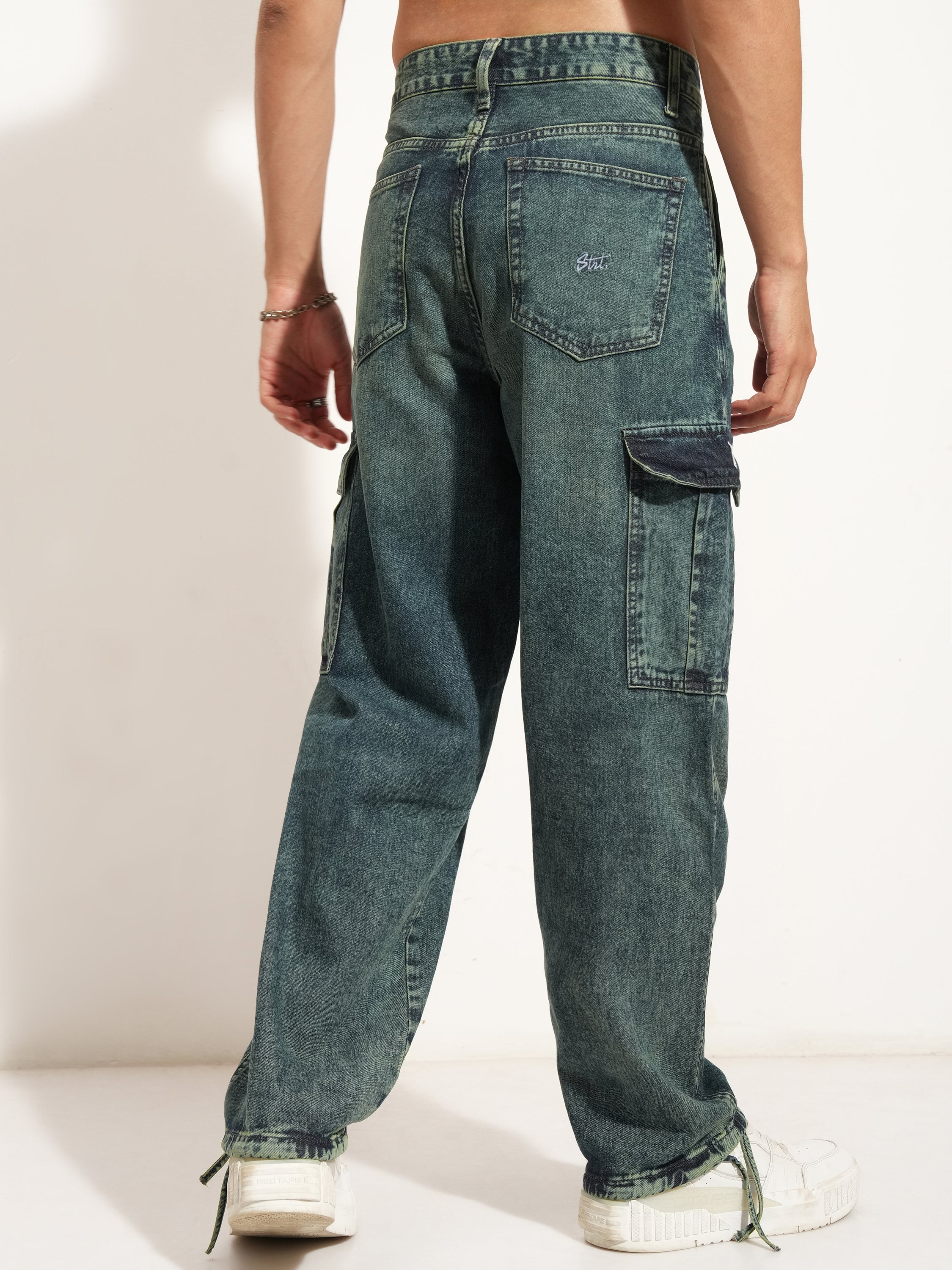 Highlander Men Blue Baggy Stretchable Jeans - Blue - Image 3