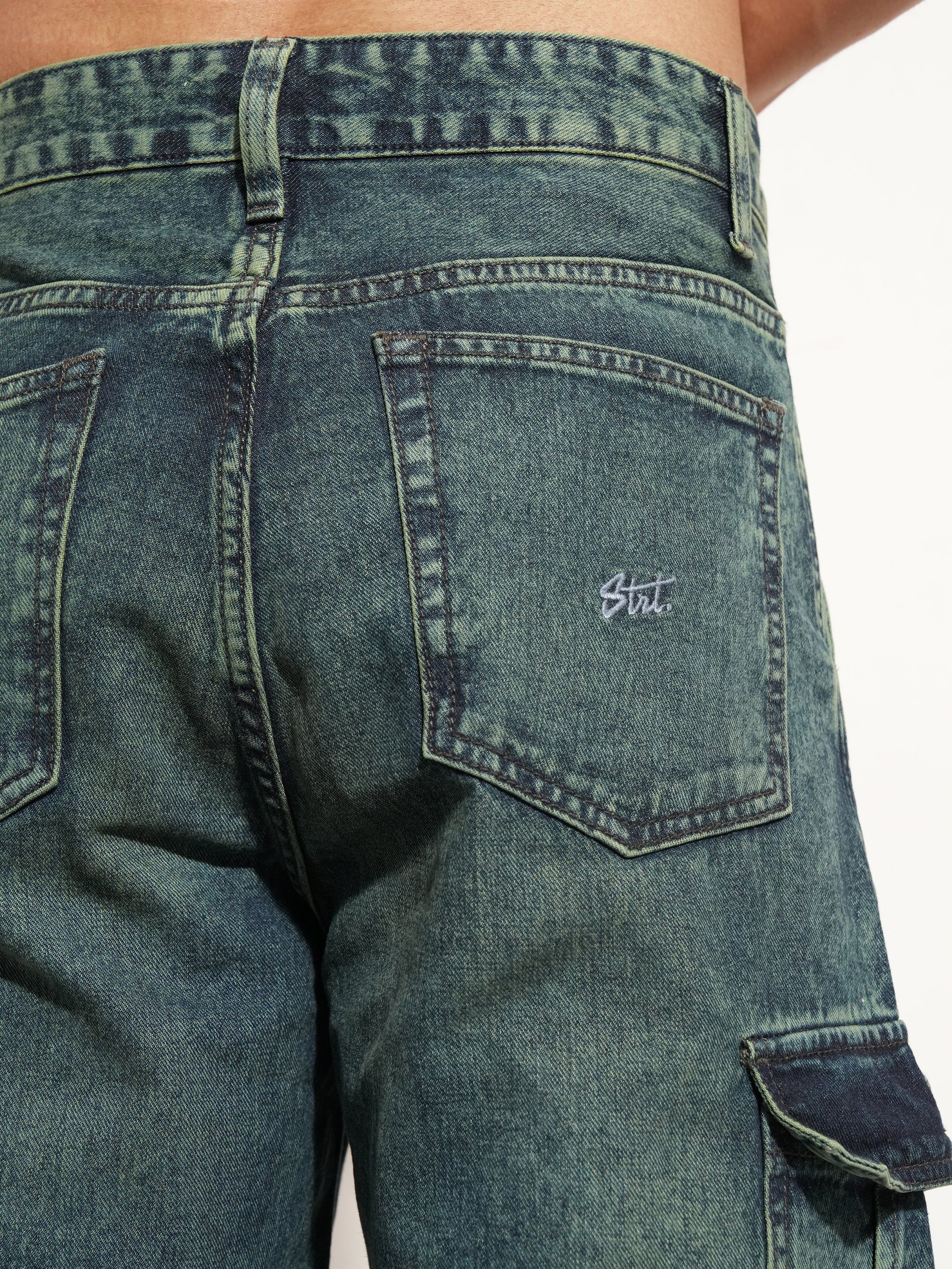 Highlander Men Blue Baggy Stretchable Jeans - Blue - Image 7