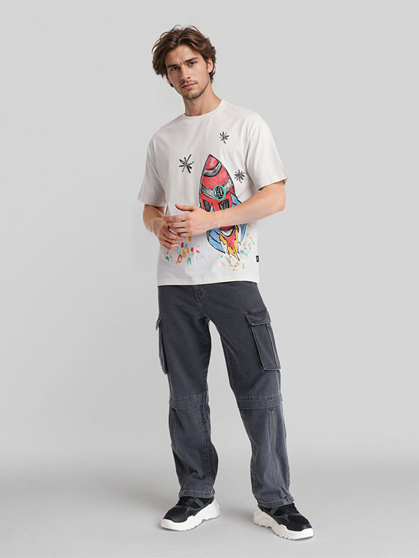 Highlander Men Grey Baggy Stretchable Jeans - Grey - Image 2