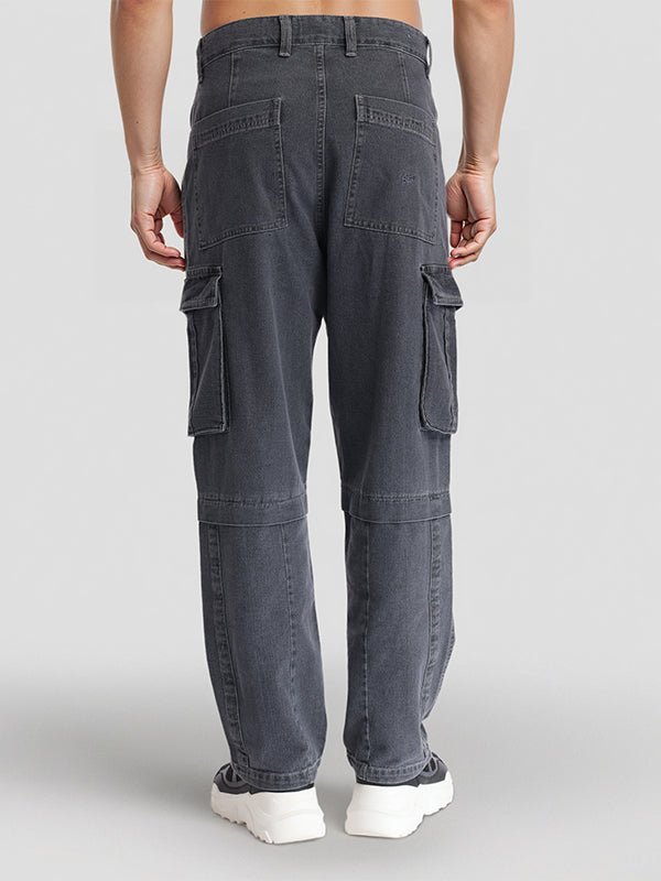 Highlander Men Grey Baggy Stretchable Jeans - Grey - Image 3