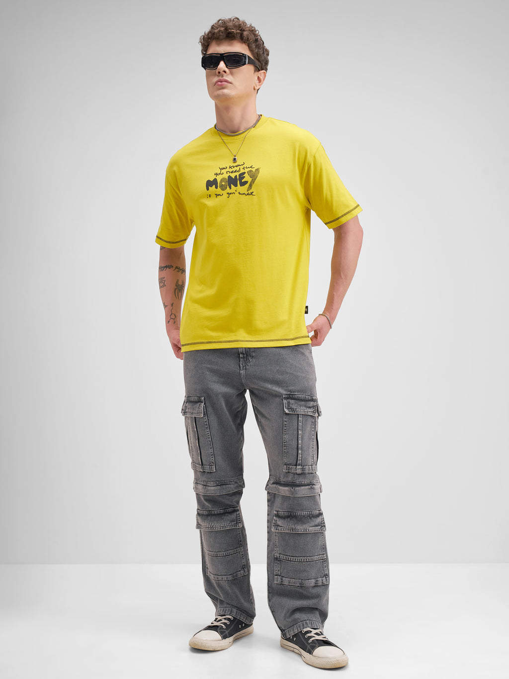 Highlander Men Grey Baggy Fit Stretchable Jeans - Grey - Image 2