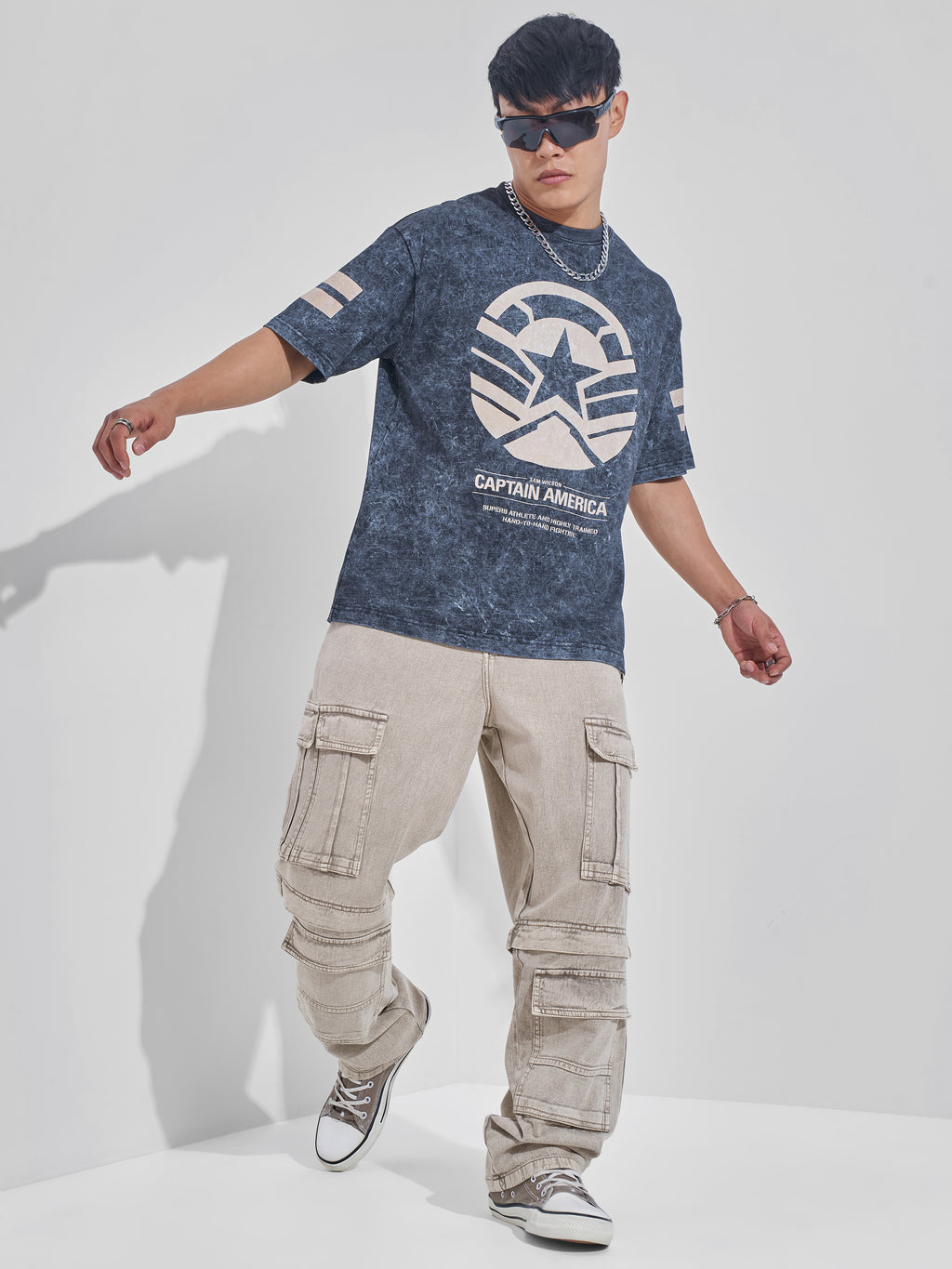 Highlander Men Grey Baggy Jeans - Grey - Image 2