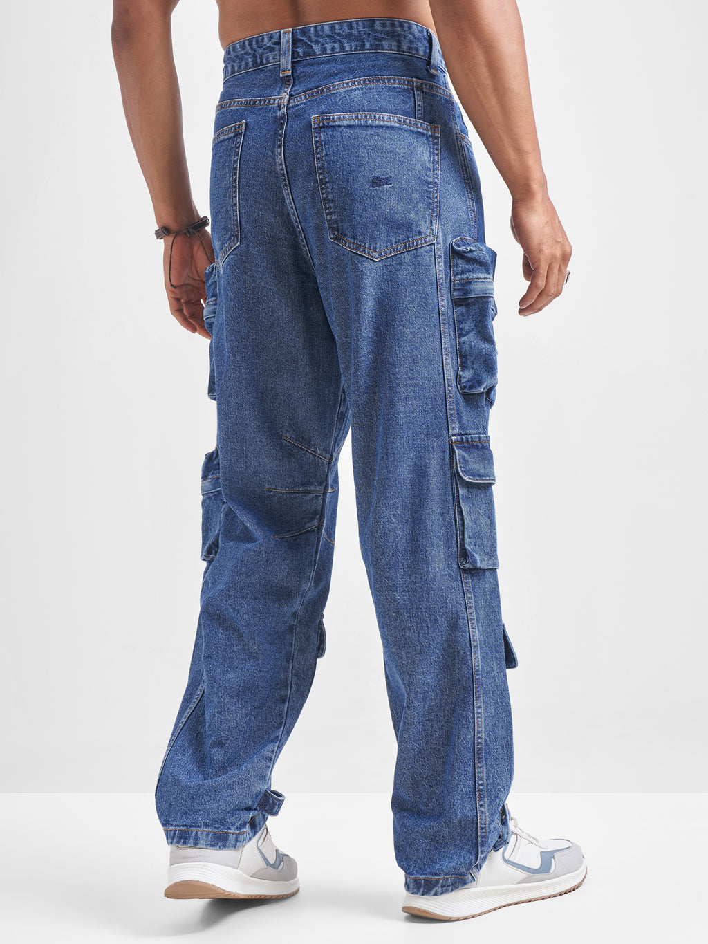 Highlander Men Blue Baggy Jeans - Blue - Image 3