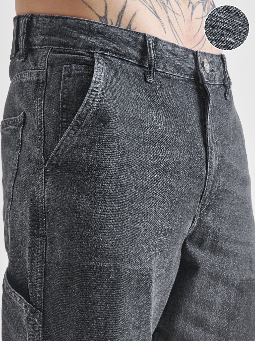 Highlander Men Grey Straight Fit Stretchable Jeans - Grey - Image 5