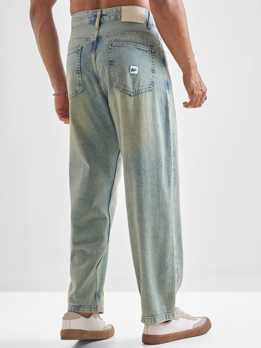 Highlander Men Blue Baggy Stretchable Jeans - Blue - Image 3