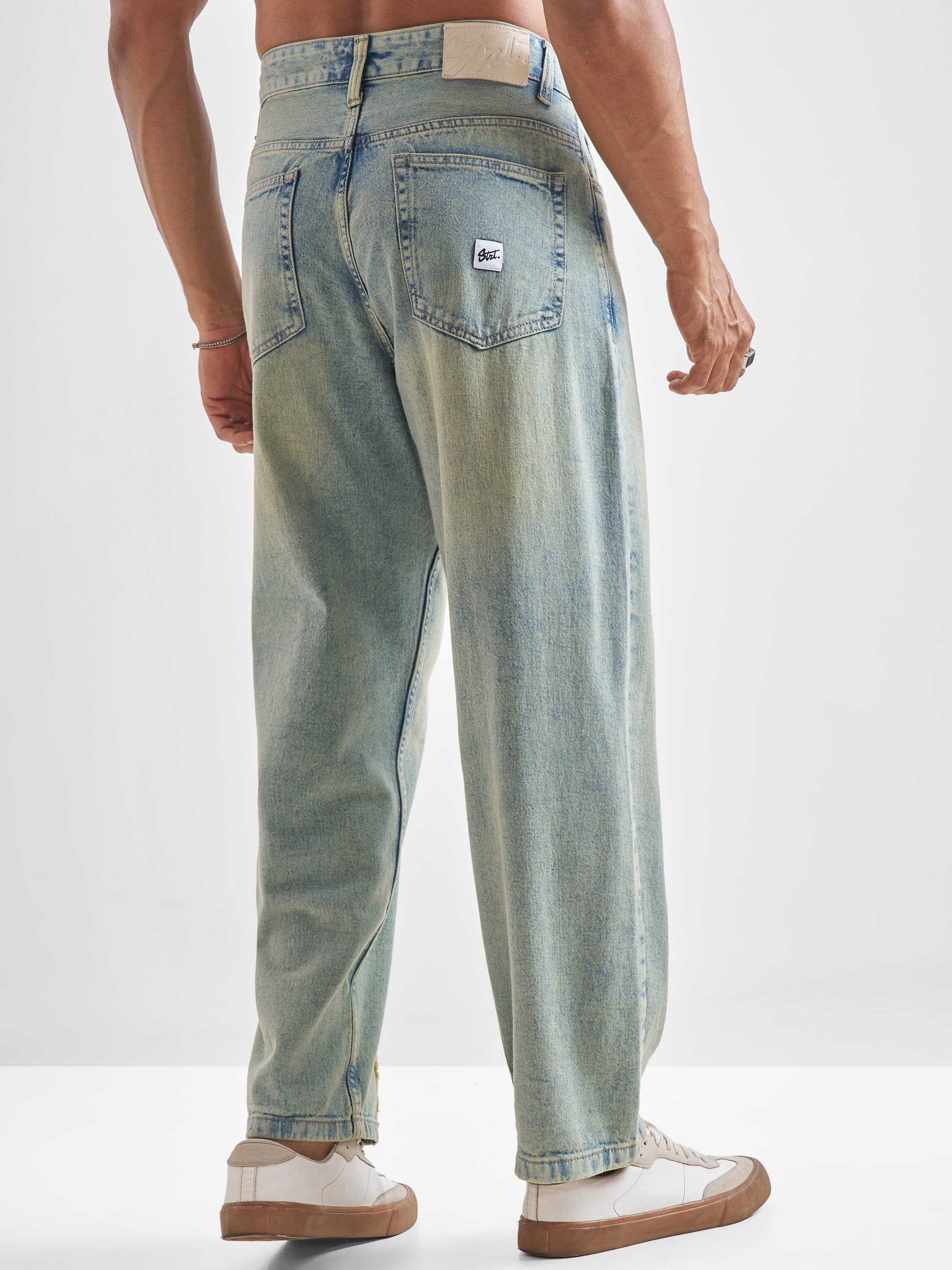 Highlander Men Blue Baggy Stretchable Jeans - Blue - Image 3