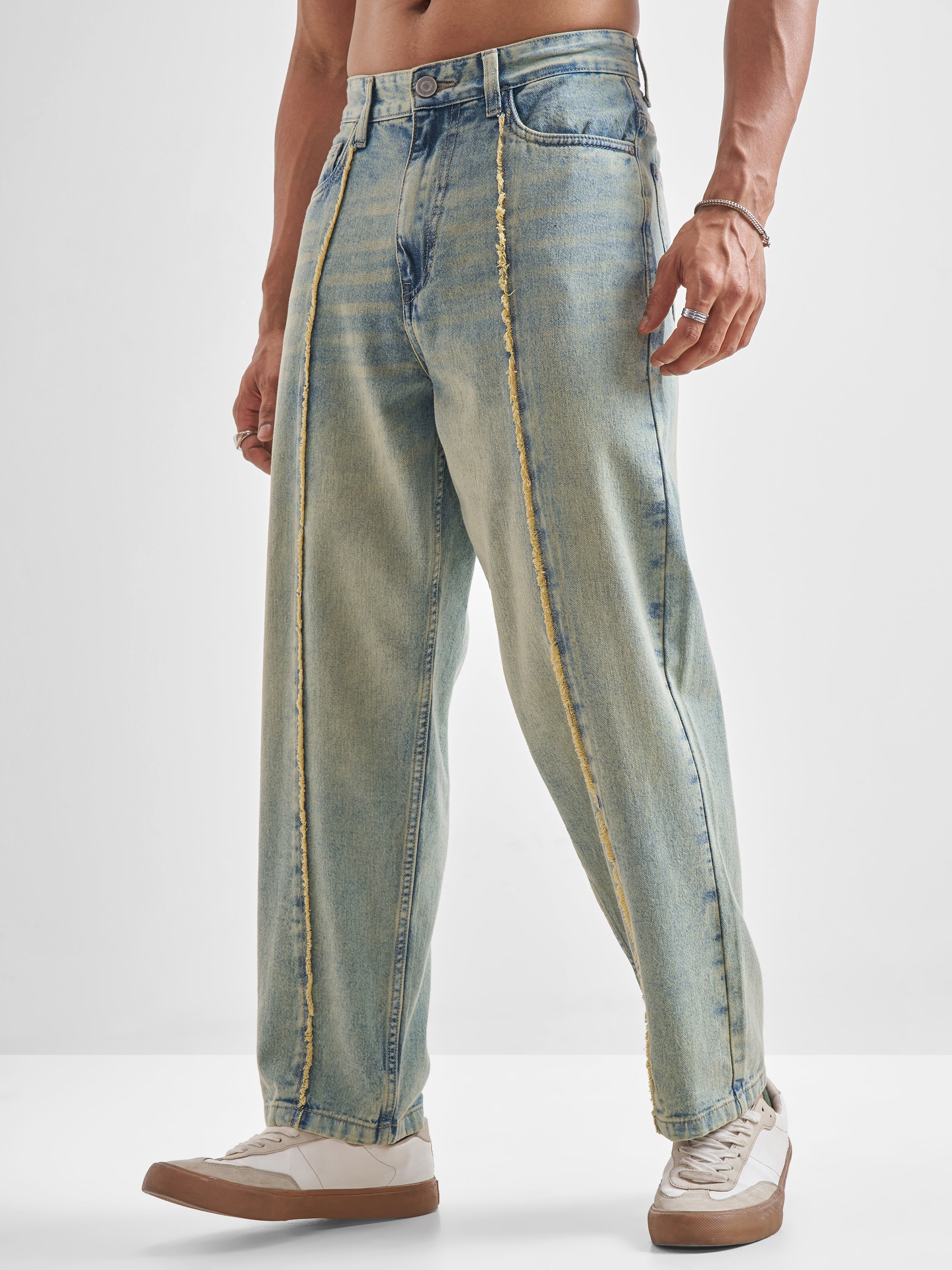 Highlander Men Blue Baggy Stretchable Jeans - Blue - Image 4
