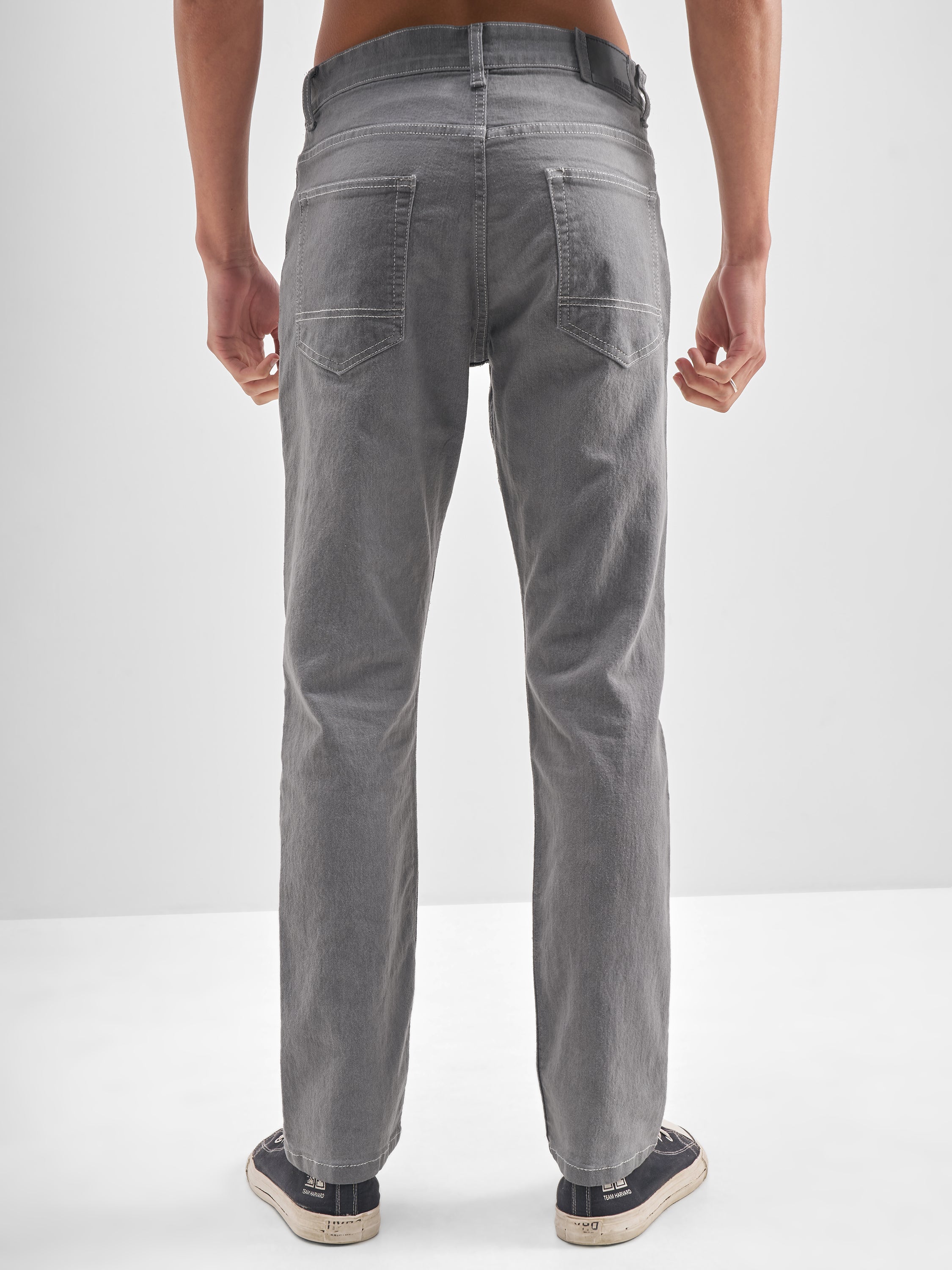 Highlander Men Grey Slim Fit Stretchable Jeans - Grey - Image 3