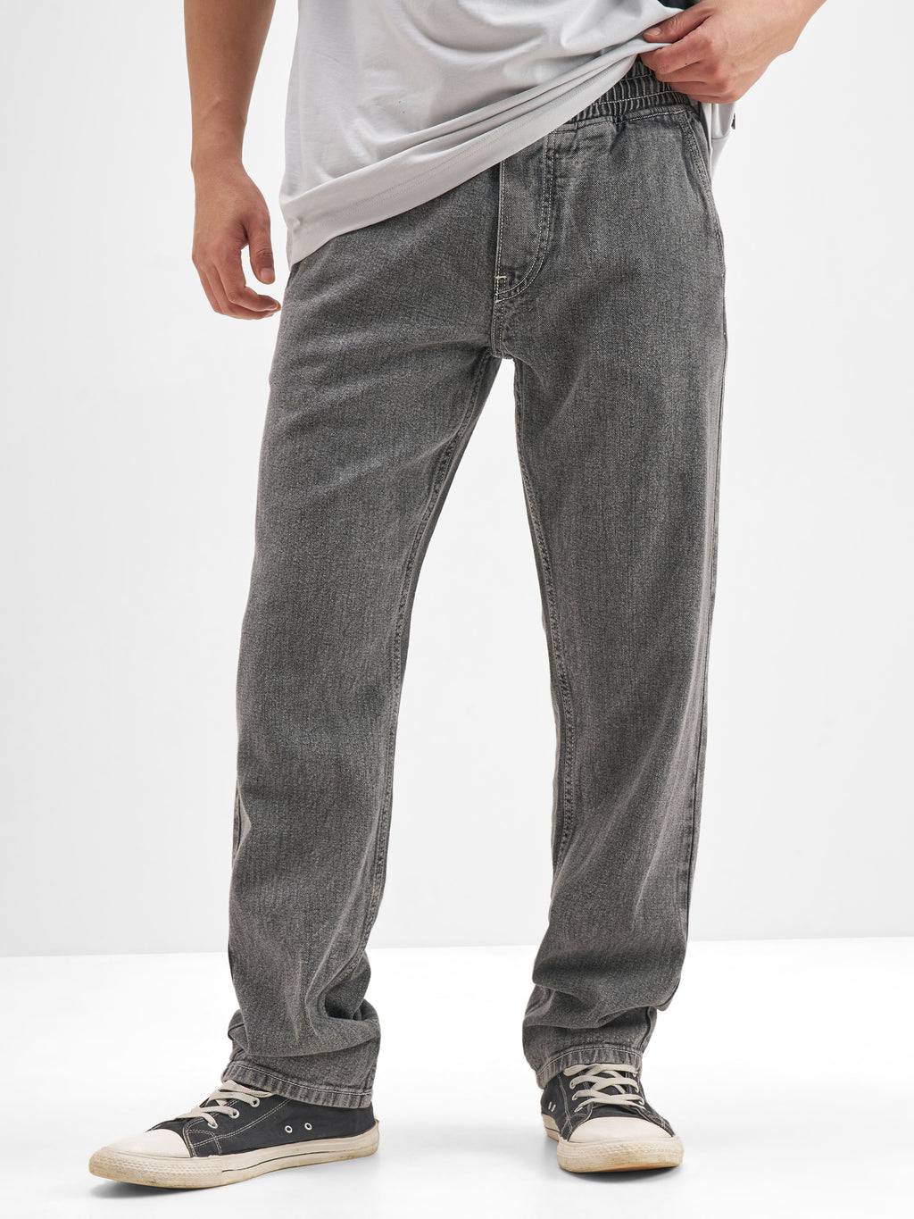 Highlander Men Grey Relaxed Fit Jeans - Grey - Image 1