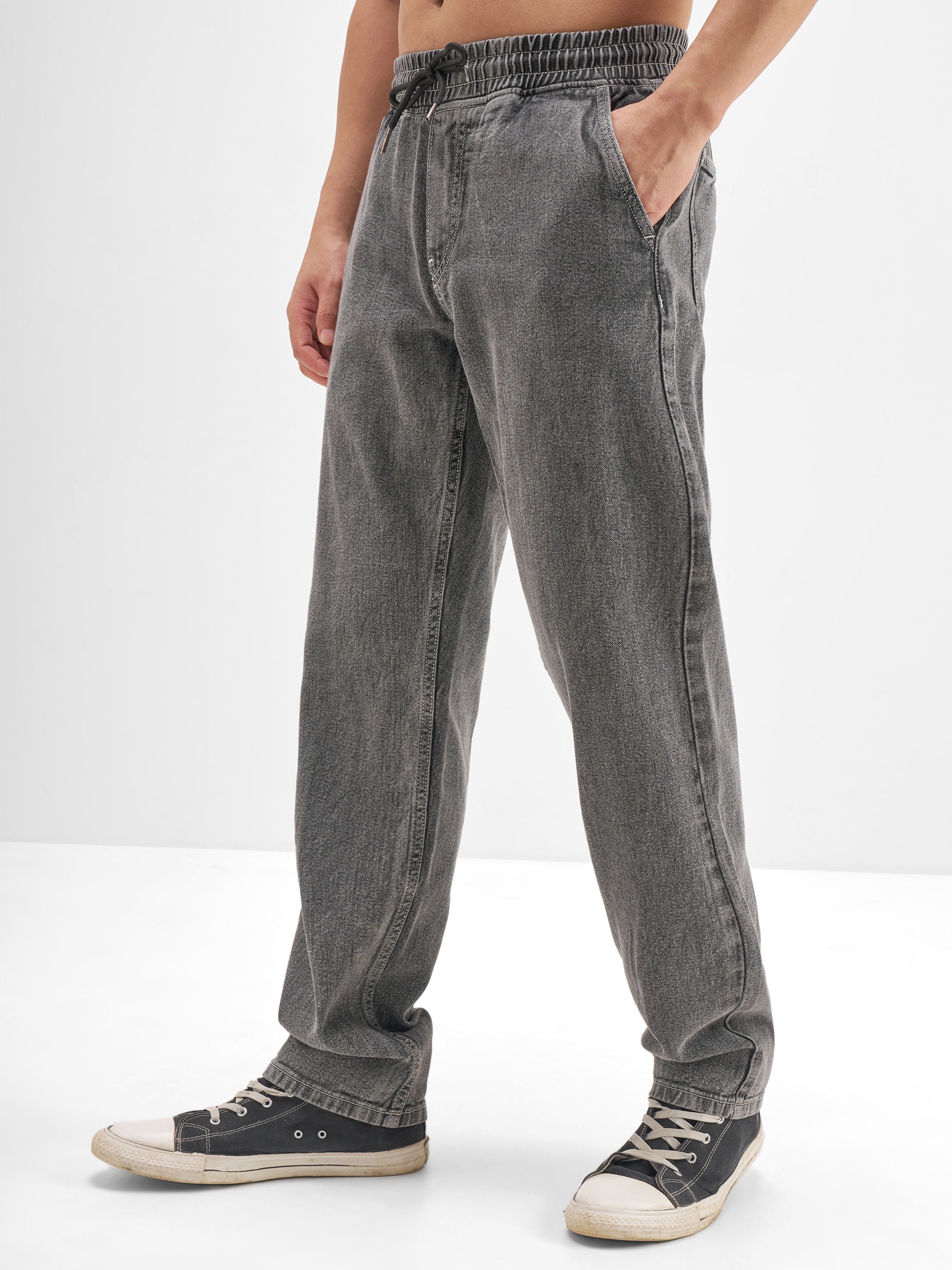 Highlander Men Grey Relaxed Fit Jeans - Grey - Image 4