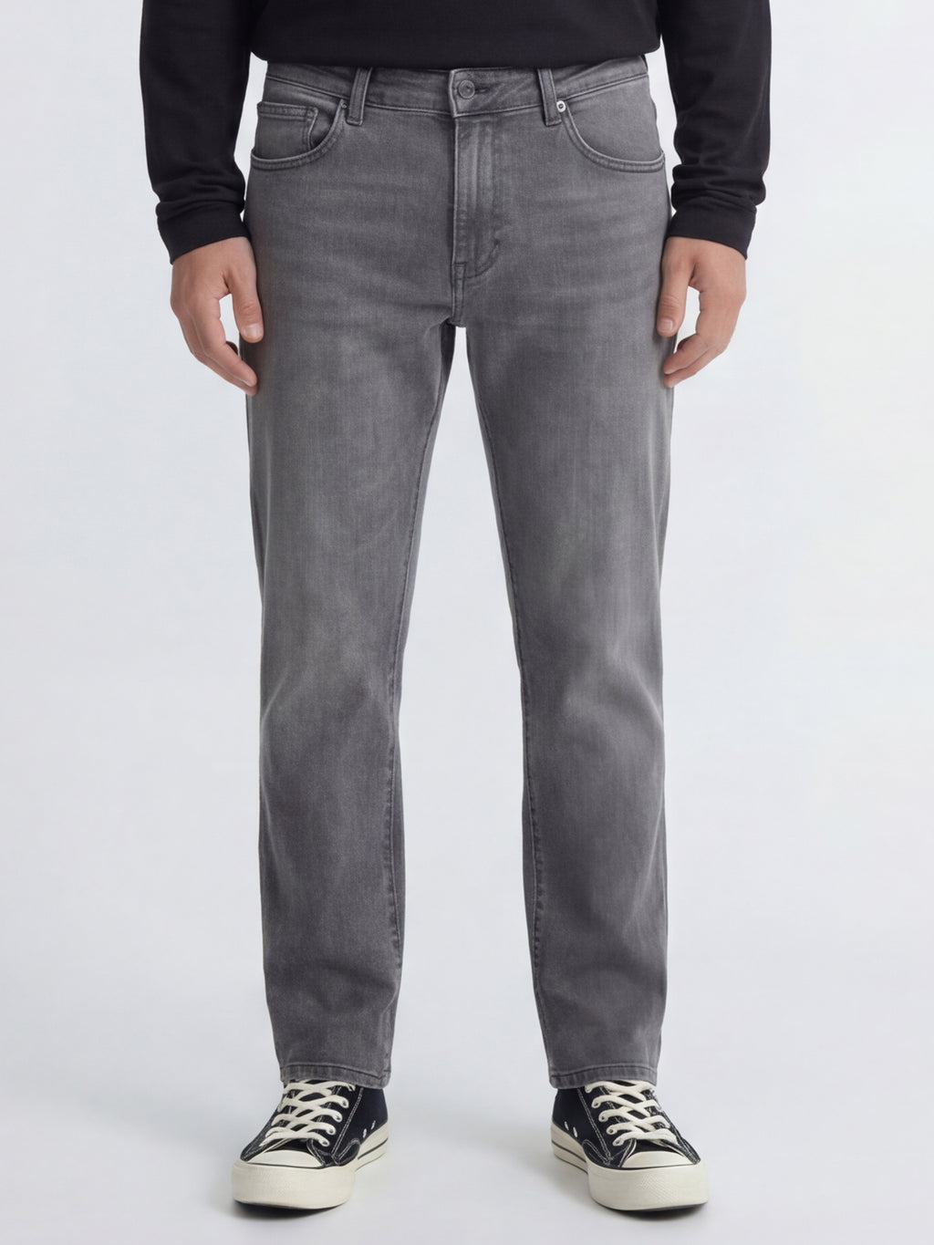 Highlander Men Grey Slim Fit Stretchable Jeans - Grey - Image 1
