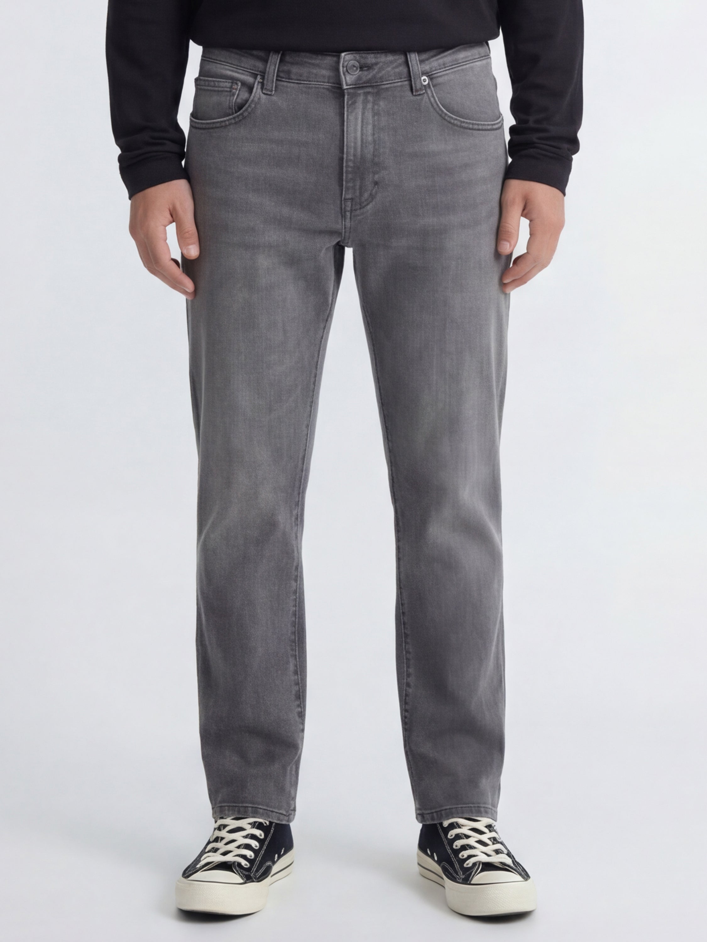 Highlander Men Grey Slim Fit Stretchable Jeans - Grey - Image 1