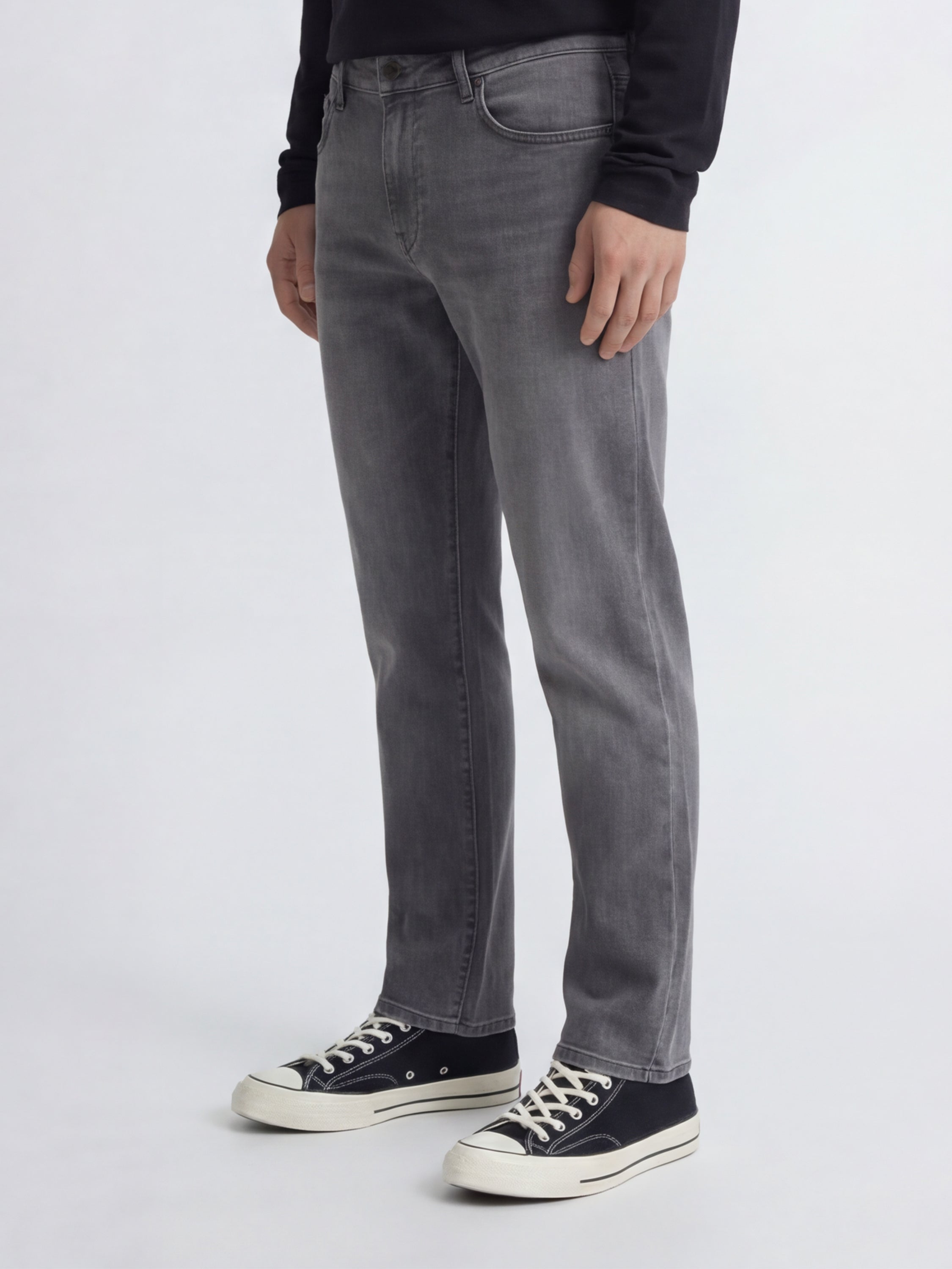Highlander Men Grey Slim Fit Stretchable Jeans - Grey - Image 5